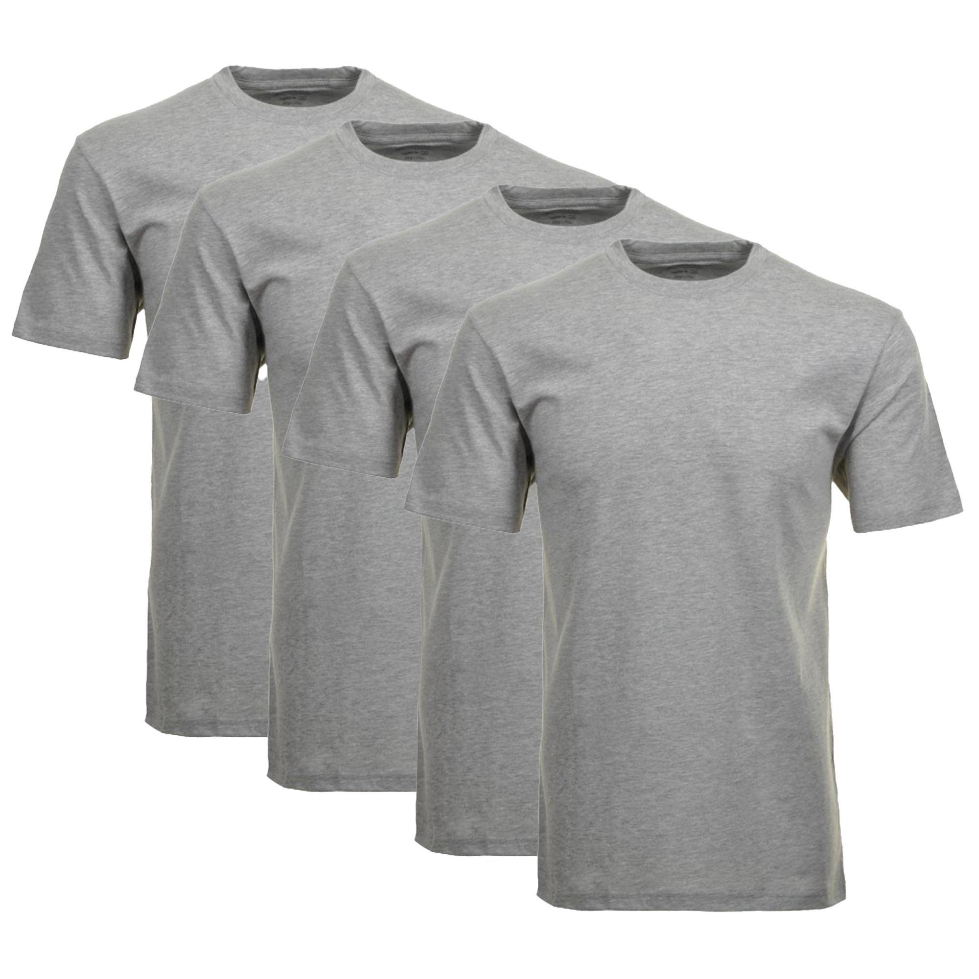 RAGMAN Unterhemd Herren T-Shirt 2er Pack - 1/2 Arm, Unterhemd Grau