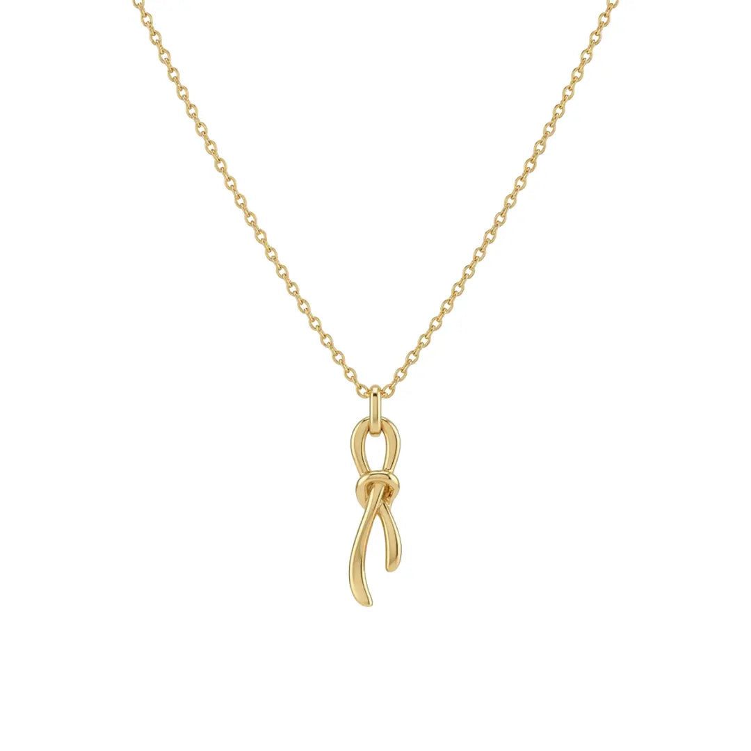 Kette mit Anhänger Suzan Gold® 925 Sterling Silber Halskette Damen Knoten Anhänger