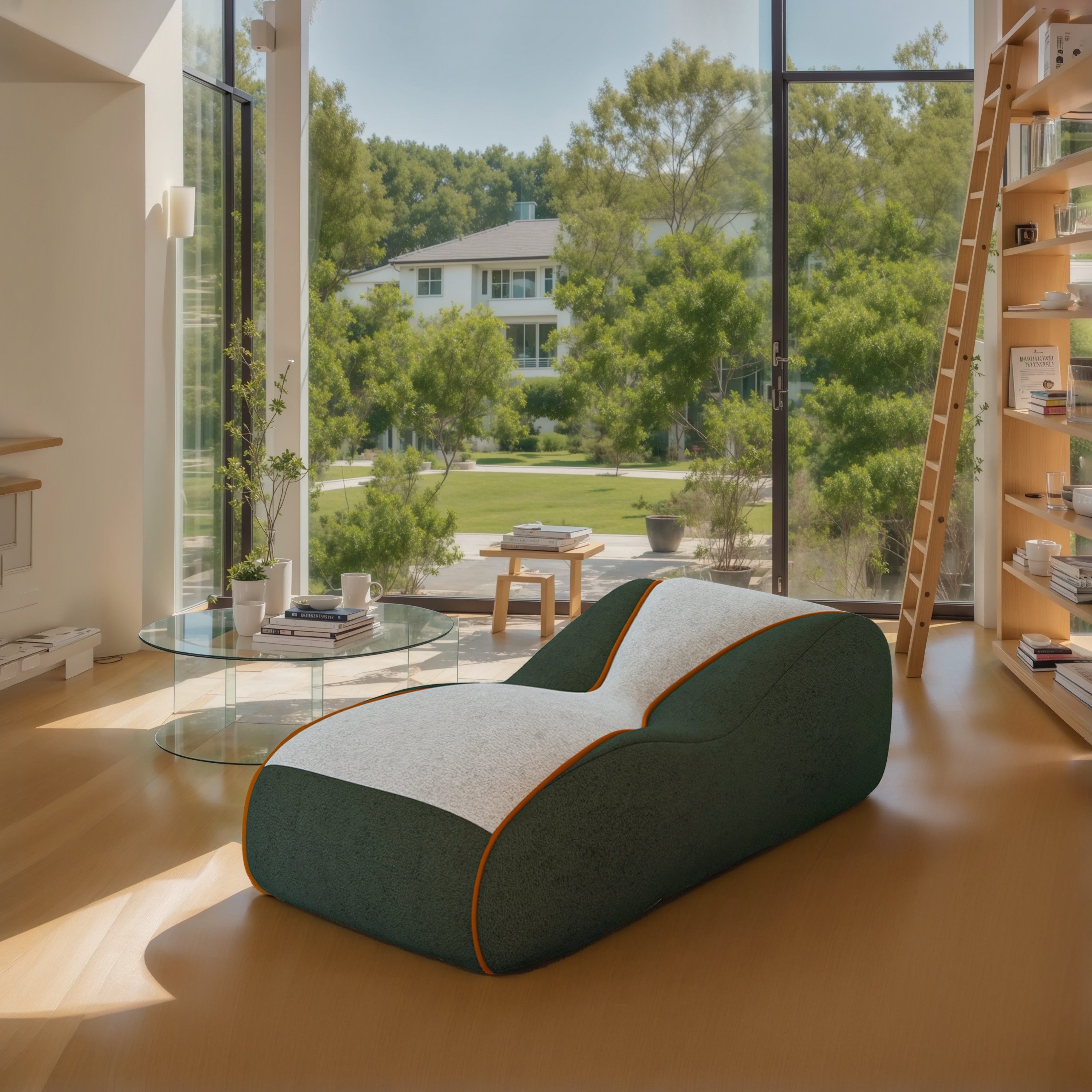 RUCENER Sofa Chaiselongue-Sessel, Ergonomisches Zero-Gravity-Bodensofa, 1 Teile, mit atmungsaktivem 3D-Fleece & stabiler PP-Baumwolle