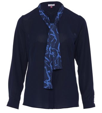 incasual Schluppenbluse Langarmshirt figurumspielend (mit Schluppen) mit 2-in-1 Look