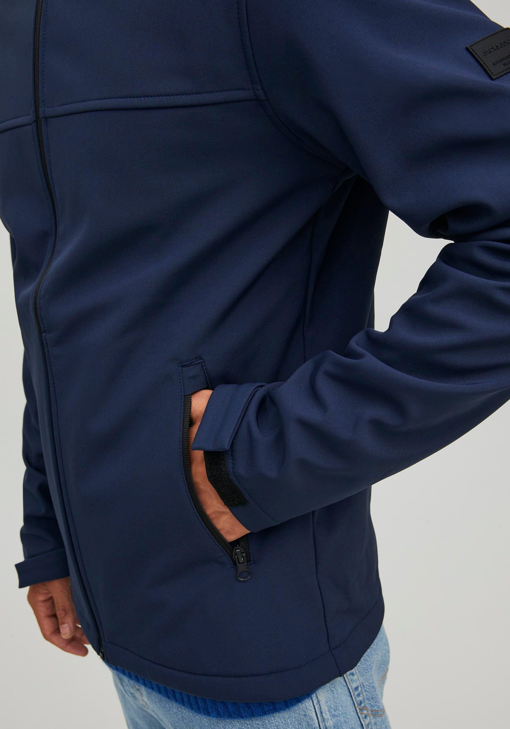 Jack & MARVIN navy Softshelljacke Jones SOFTSHELL HOOD