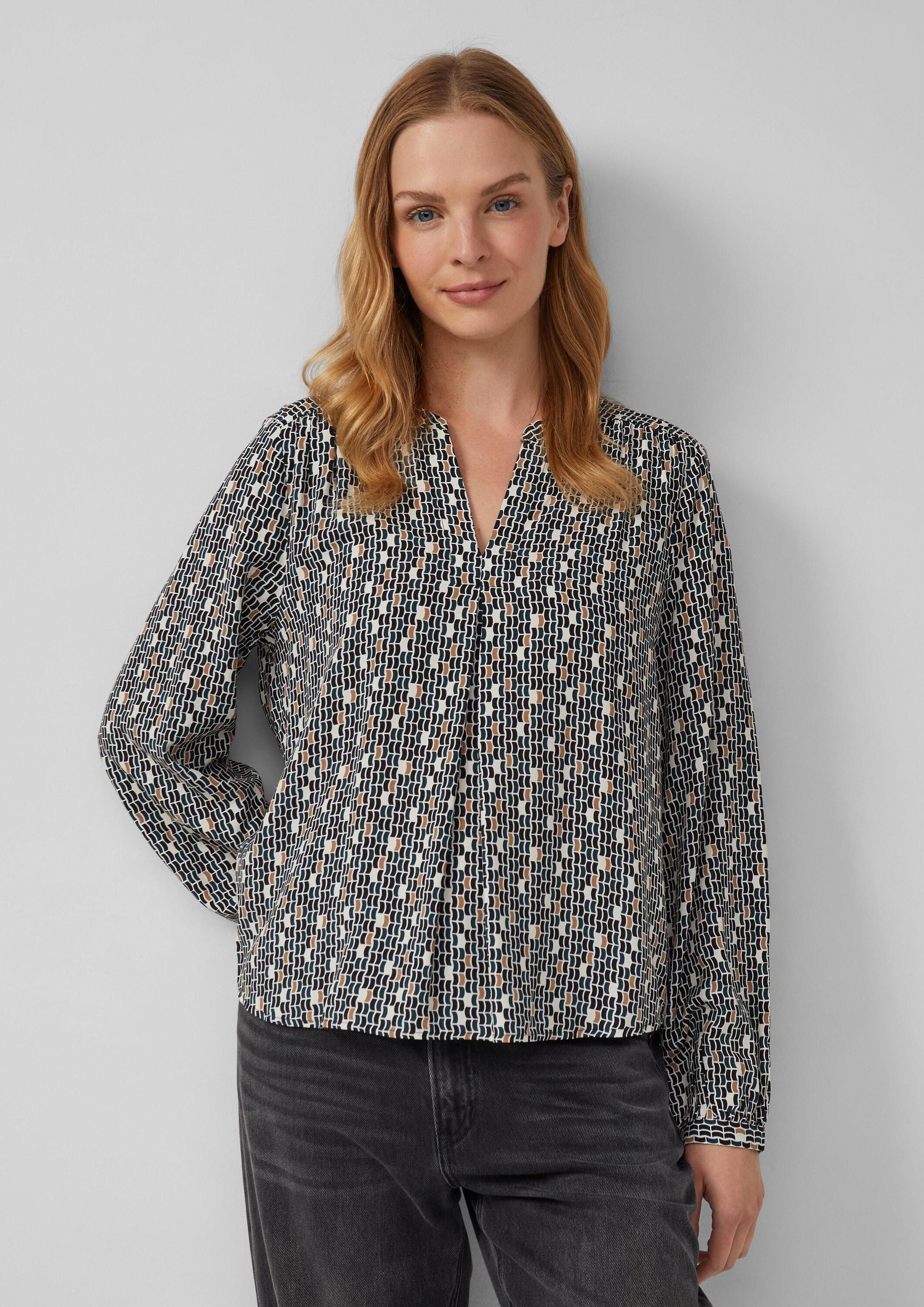 s.Oliver Langarmbluse Bluse Bluse aus Viskose günstig online kaufen