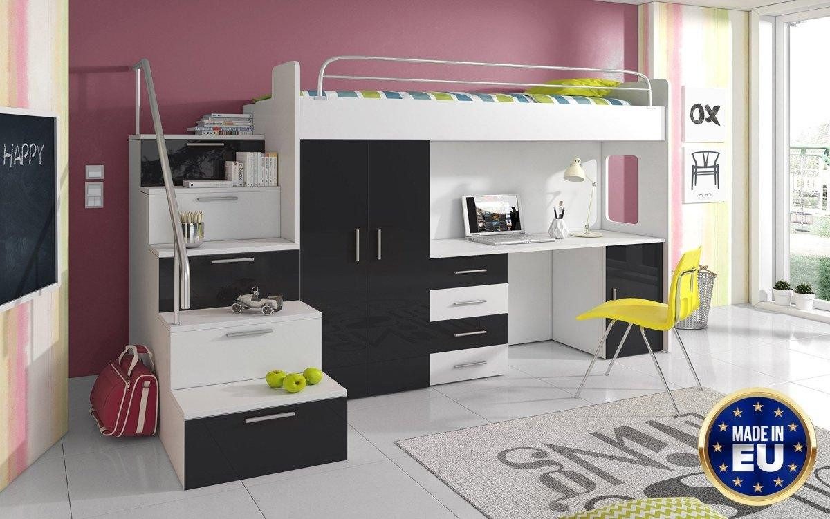 Luxusbetten24 Hochbett Kinderhochbett Dream mit Schreibtisch, günstig online kaufen