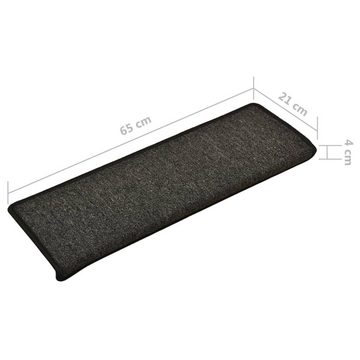 Stufenmatte Teppich-Treppenstufen 15 Stk 65 x 25 cm Anthrazit, vidaXL, Höhe: 25 mm