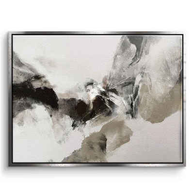 DOTCOMCANVAS® Leinwandbild Vision of the Peak, Leinwandbild weiß beige moderne abstrakte Kunst Druck Wandbild