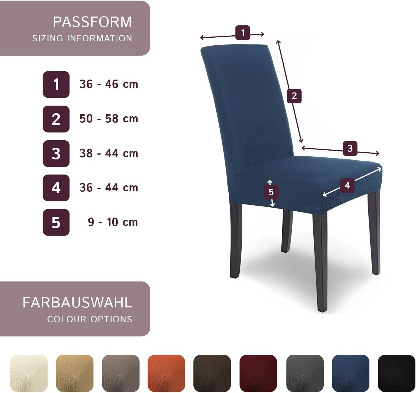 sh SCHEFFLER-HOME LIVE HOMESTYLE Stuhlhusse Moderner Stuhlbezug "Mia" aus Microfaser, abnehmbarer & waschbarer Spannbezug für Stühle