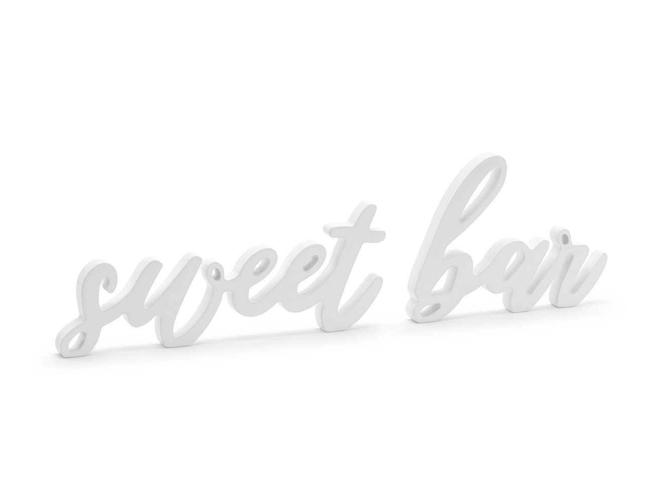 Dekofigur, Holz 37x10cm Sweet Schriftzug weiß partydeco Aufsteller bar