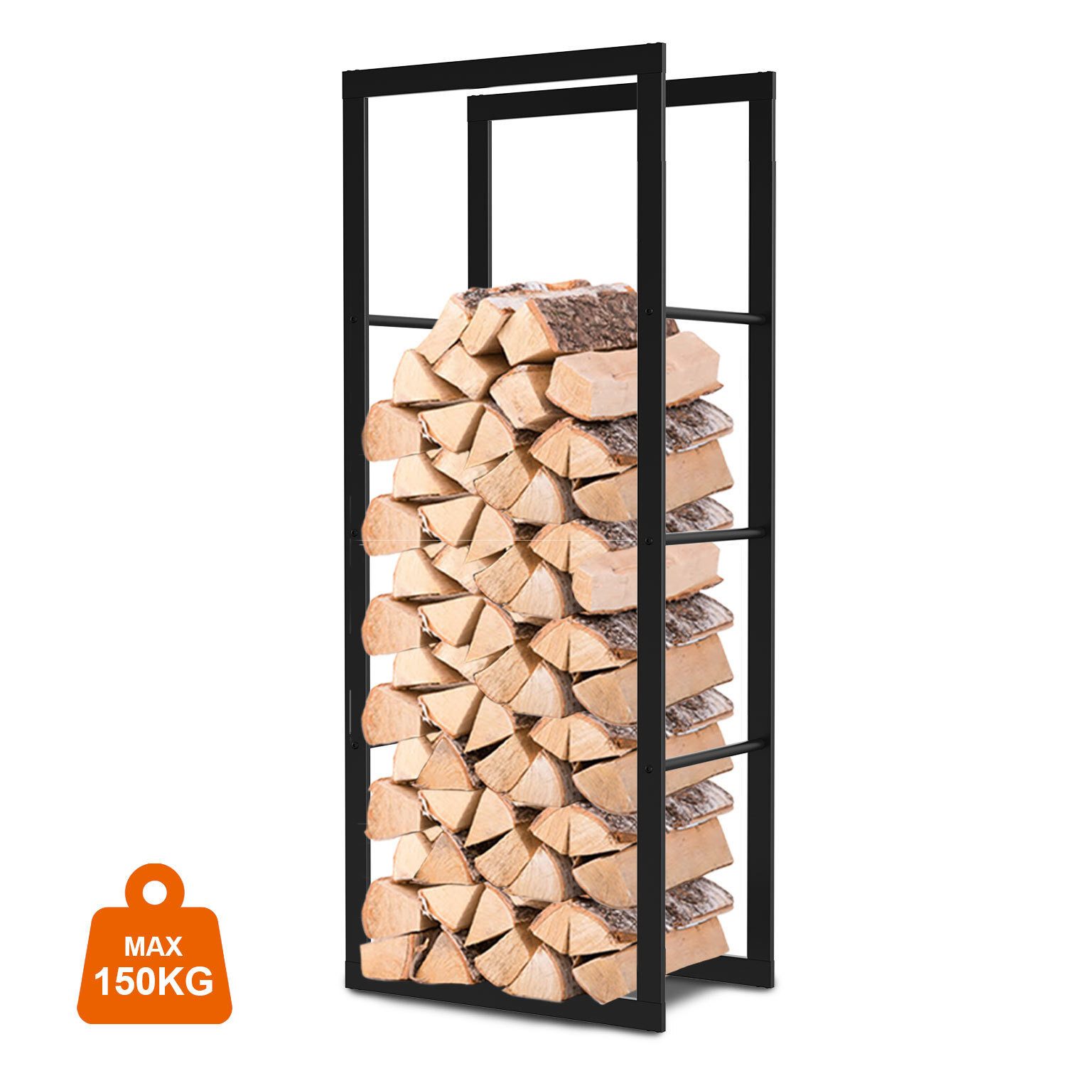 Clanmacy Kaminholzregal Brennholzregal für innen/außen 40x25x100 cm Metall günstig online kaufen