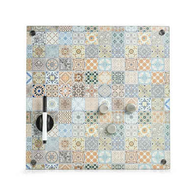 HTI-Living Memoboard Memoboard aus Glas Mosaik, (1-tlg., 1 Tafel, 3 Magnete), Magnettafel
