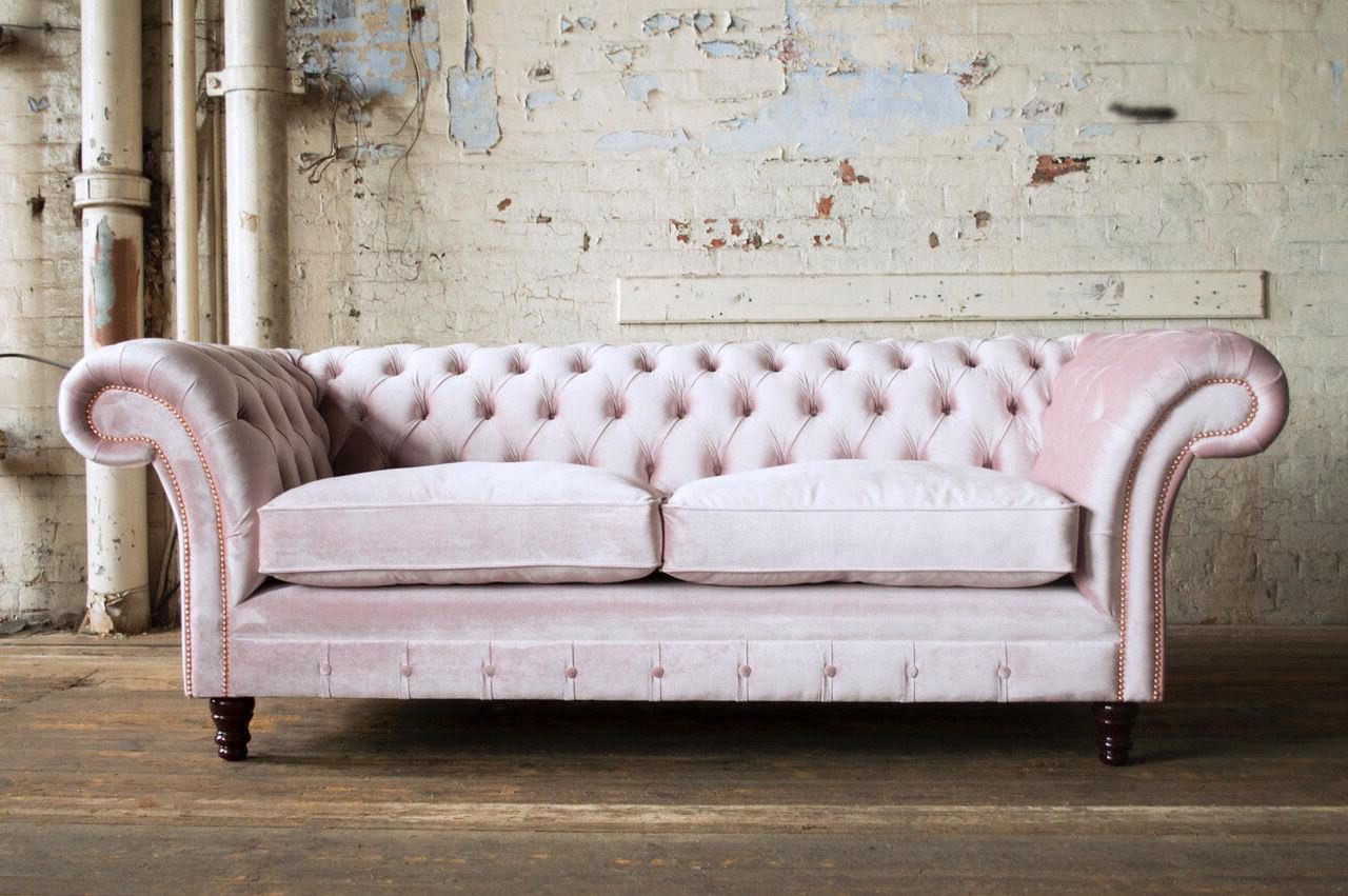 Xlmoebel Chesterfield-Sofa Designer-Sofa Polstersofa Stoffcouch Dreisitzer, 1 Teile, Hergestellt in Europa