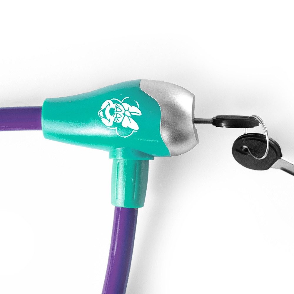 Seven Polska Kabelschloss Disney/Marvel Kabel-Fahrradschloss, Minnie Maus Style, 65cm, Ø 12mm