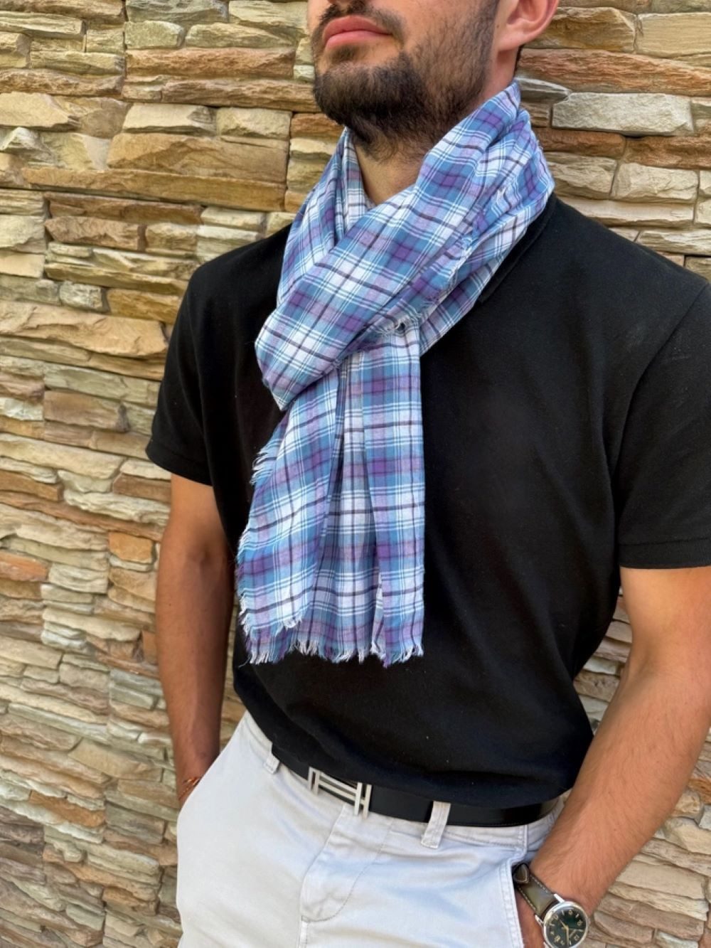 Goodman Design Schal Handgewebter Baumwollschal für Herren – zeitlos und au günstig online kaufen