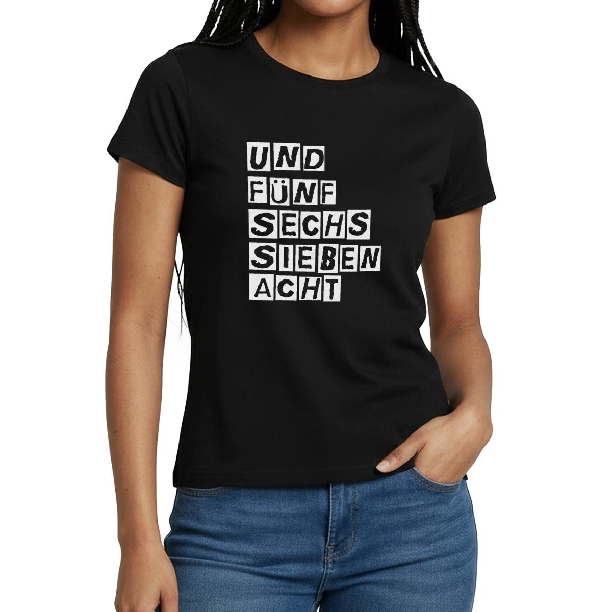 Spreadshirt T-Shirt Und Fünf Sechs Sieben Acht Tanzmariechen Karneval Fraue günstig online kaufen