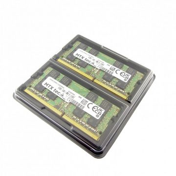 MTXtec 32GB Kit 2x 16GB RAM Arbeitsspeicher SODIMM DDR4 PC4-25600 3200MHz 260 Laptop-Arbeitsspeicher