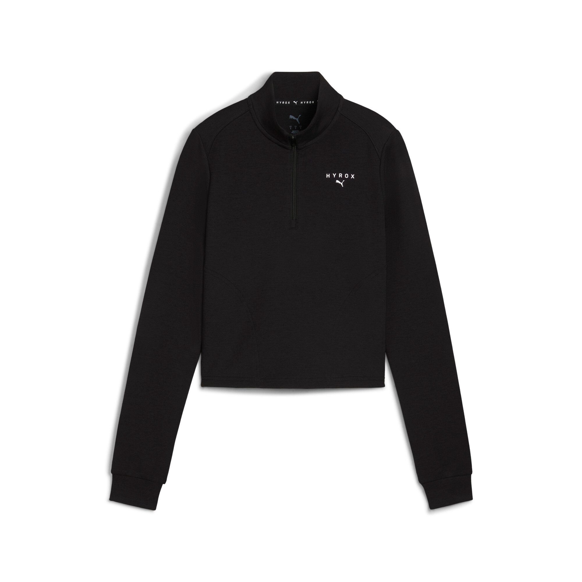 PUMA Kapuzensweatshirt W X HYROX CLOUDSPUN 14 ZIP mit Kapuze, mit angesetztem Bündchen, mit Vier-Wege-Stretch