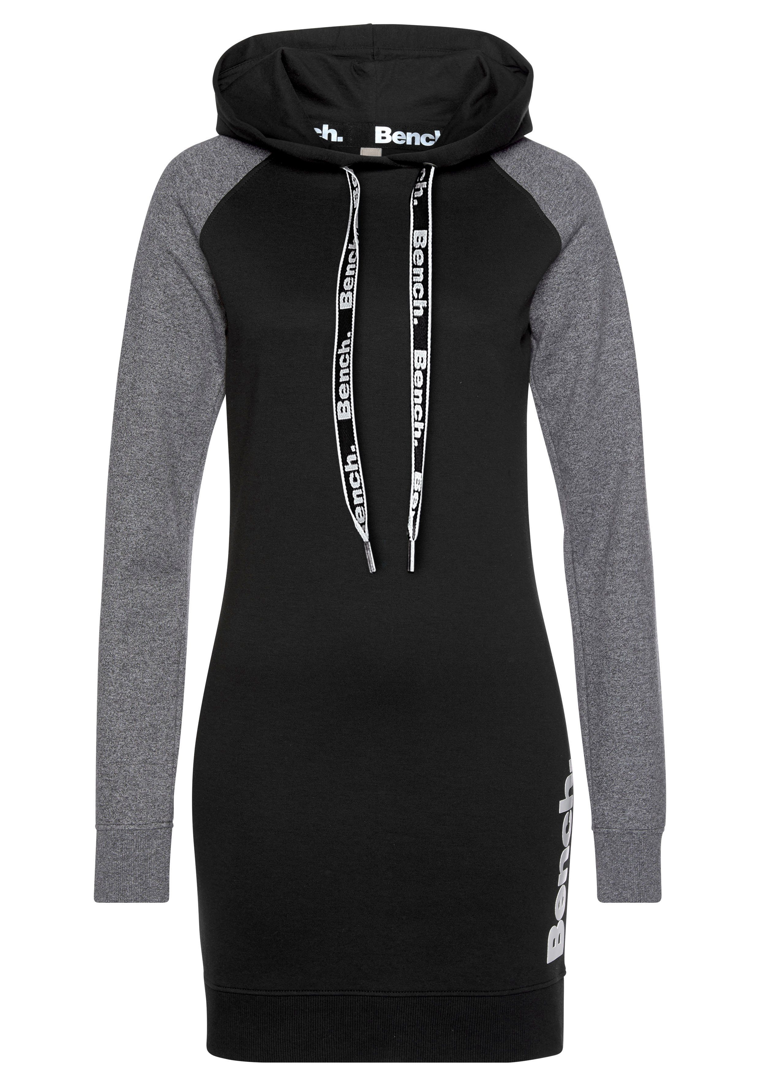 Bench. Loungewear Sweatkleid mit Kapuze und farblich abgesetzten Ärmeln, Loungewear – Bild 2 von 5