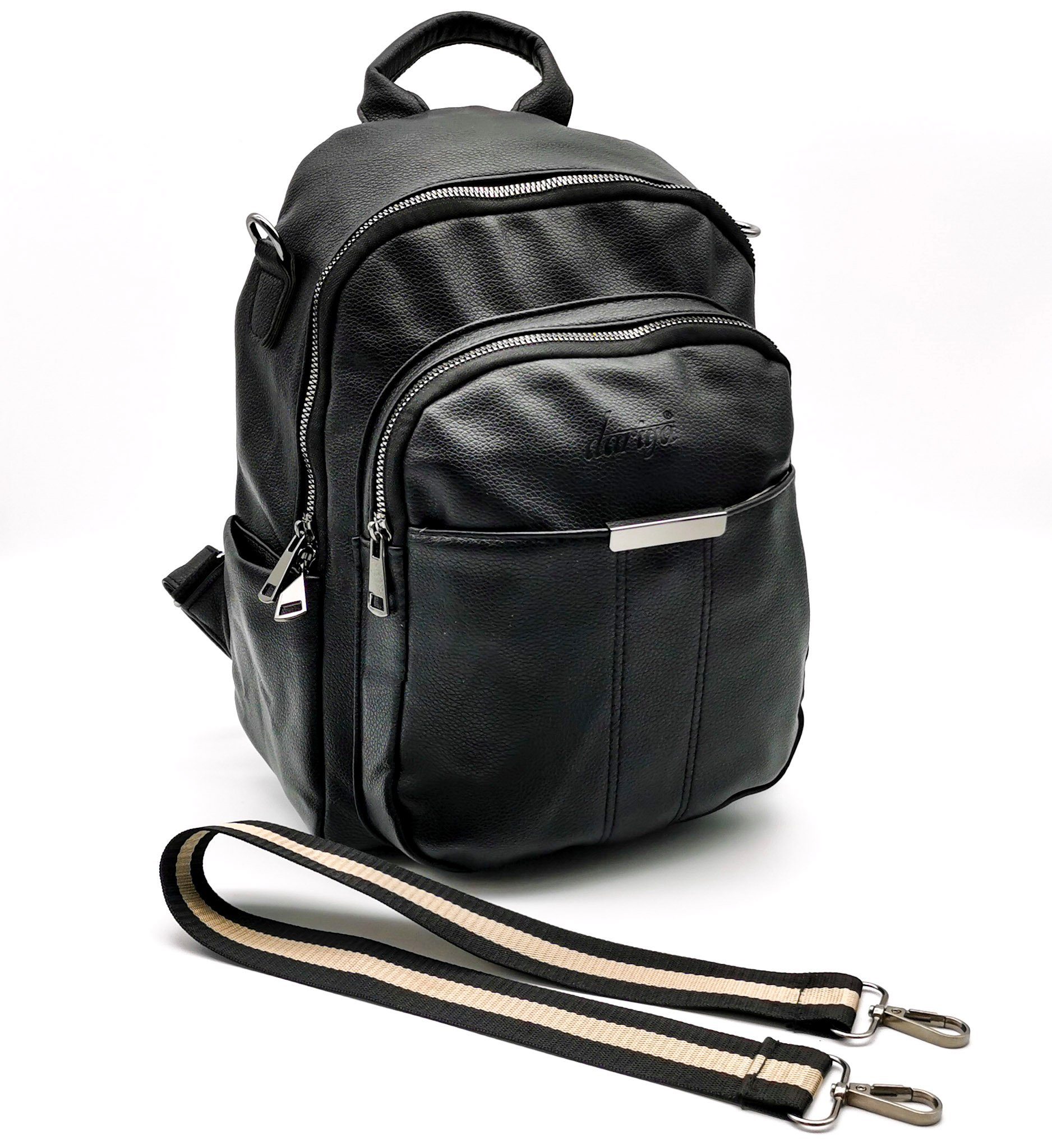 Ella Eisvogel Cityrucksack Edler Cityrucksack mit Metallreißverschlüssen - Freizeitrucksack