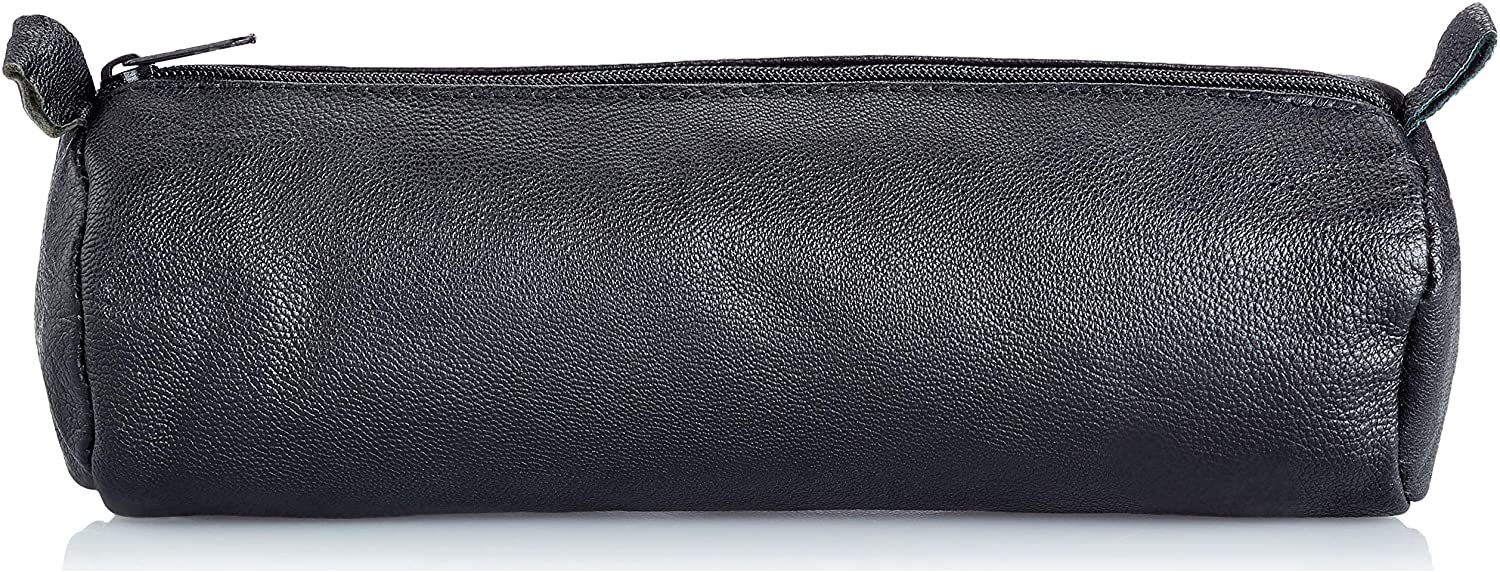 Alassio® Federmäppchen Alassio Schlamperrolle Leder schwarz günstig online kaufen