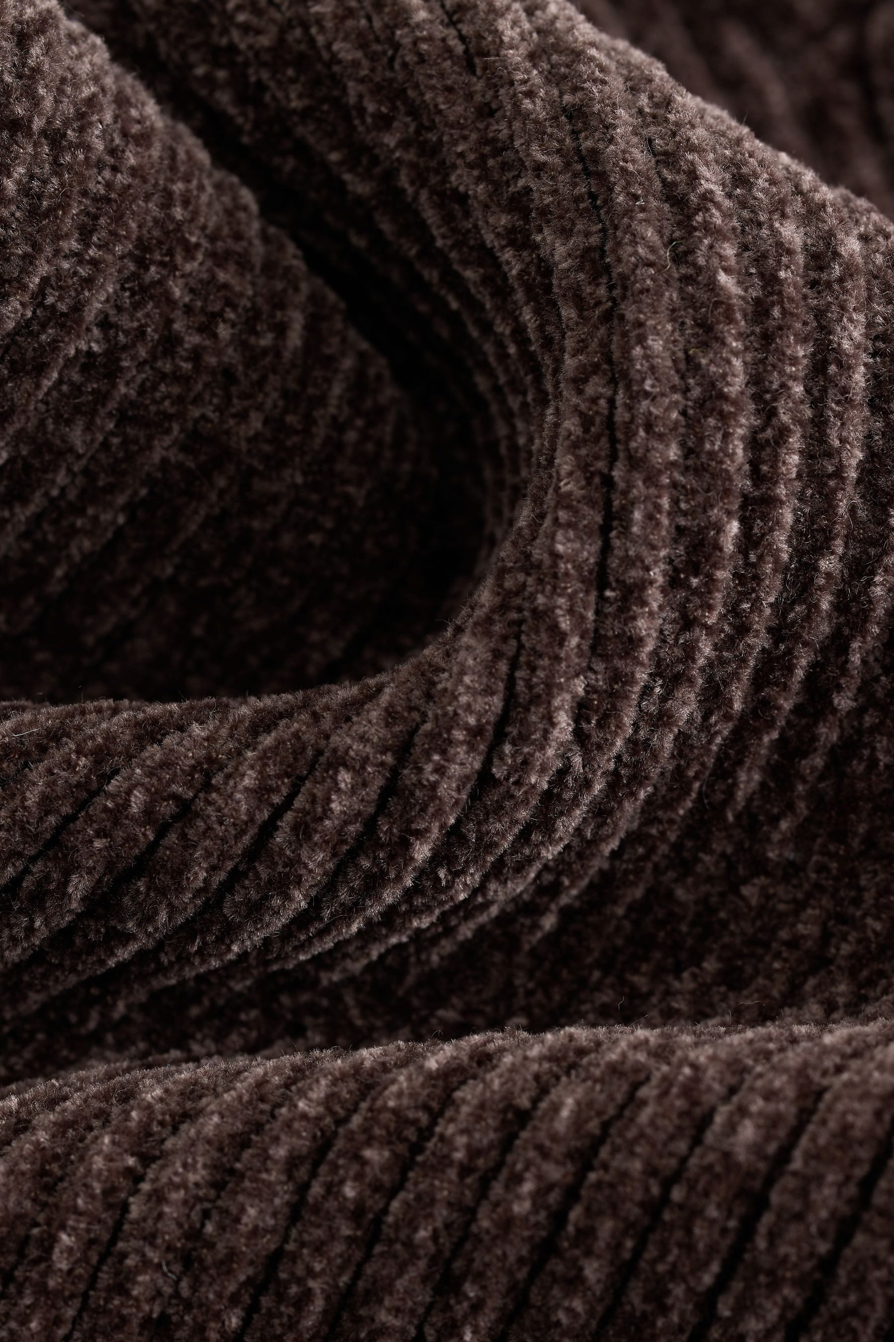 Next Polokragenpullover Gerippter Rollkragenpullover aus Chenille (1-tlg) günstig online kaufen