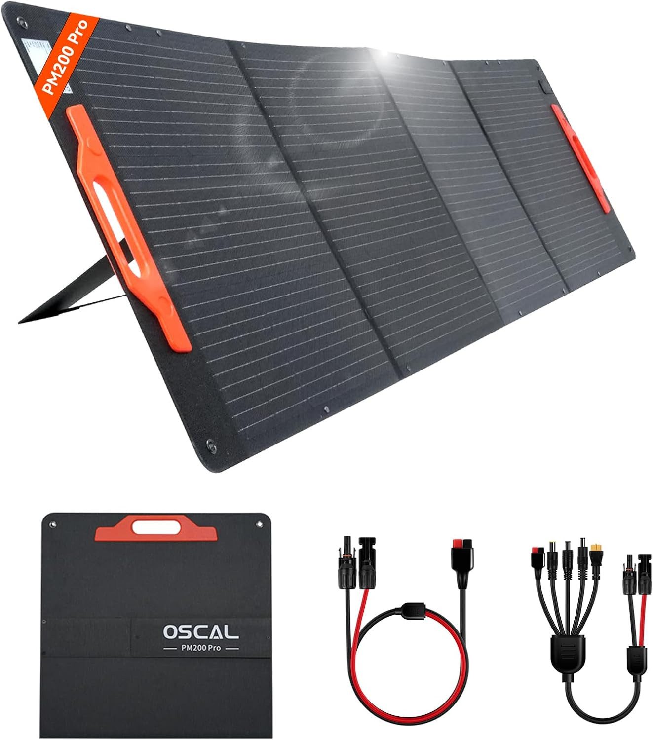 OSCAL Solarmodul Solarpanel 200W/400W 23% Monokristallines,wasserdichtes Solarladegerät, (1-St), Solar Ladegerät für Powerstastion