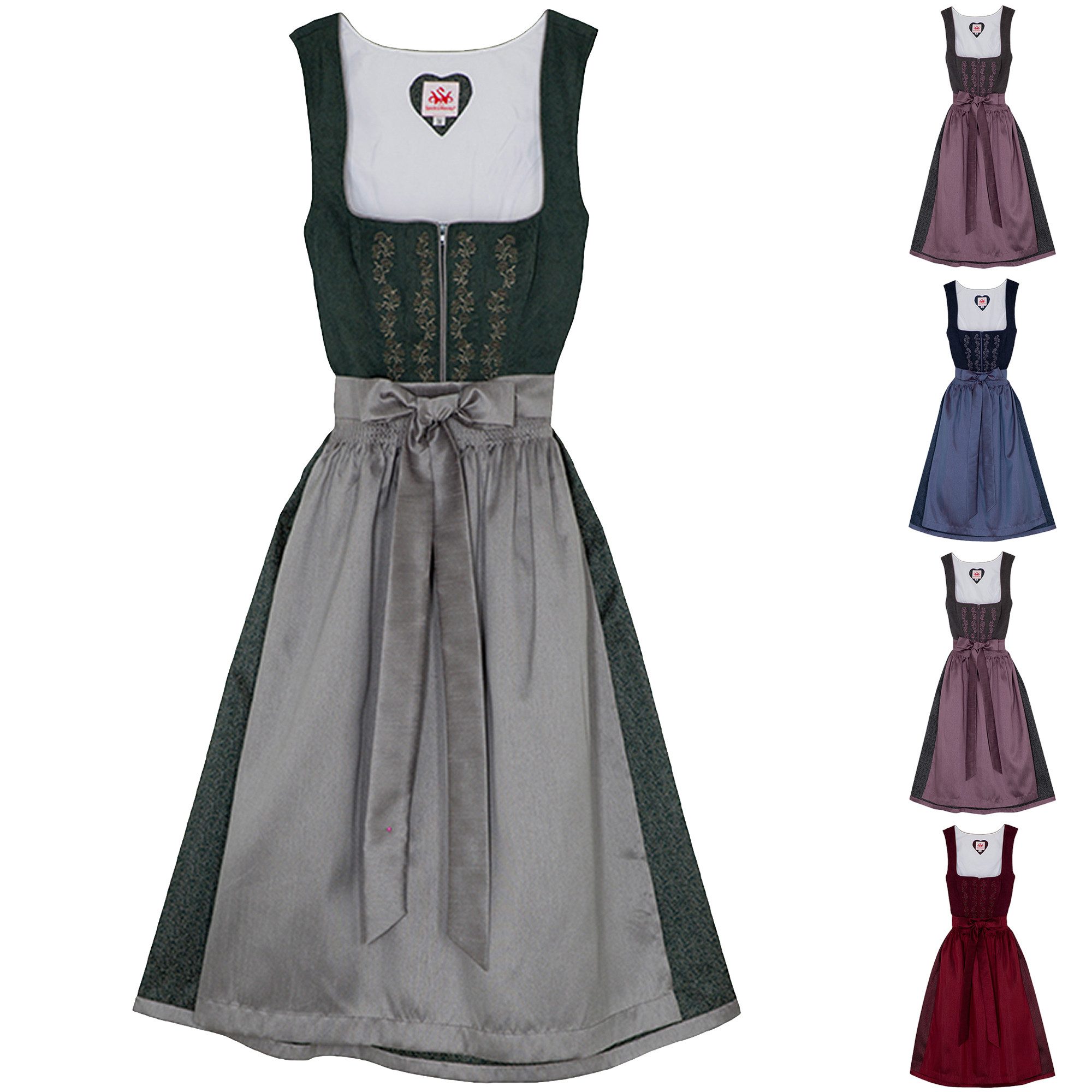 Spieth & Wensky Dirndl Ephyra-Dirndl Ephyra 2-teiliges Midi-Dirndl Kleid Dirndl Trachtenkleid