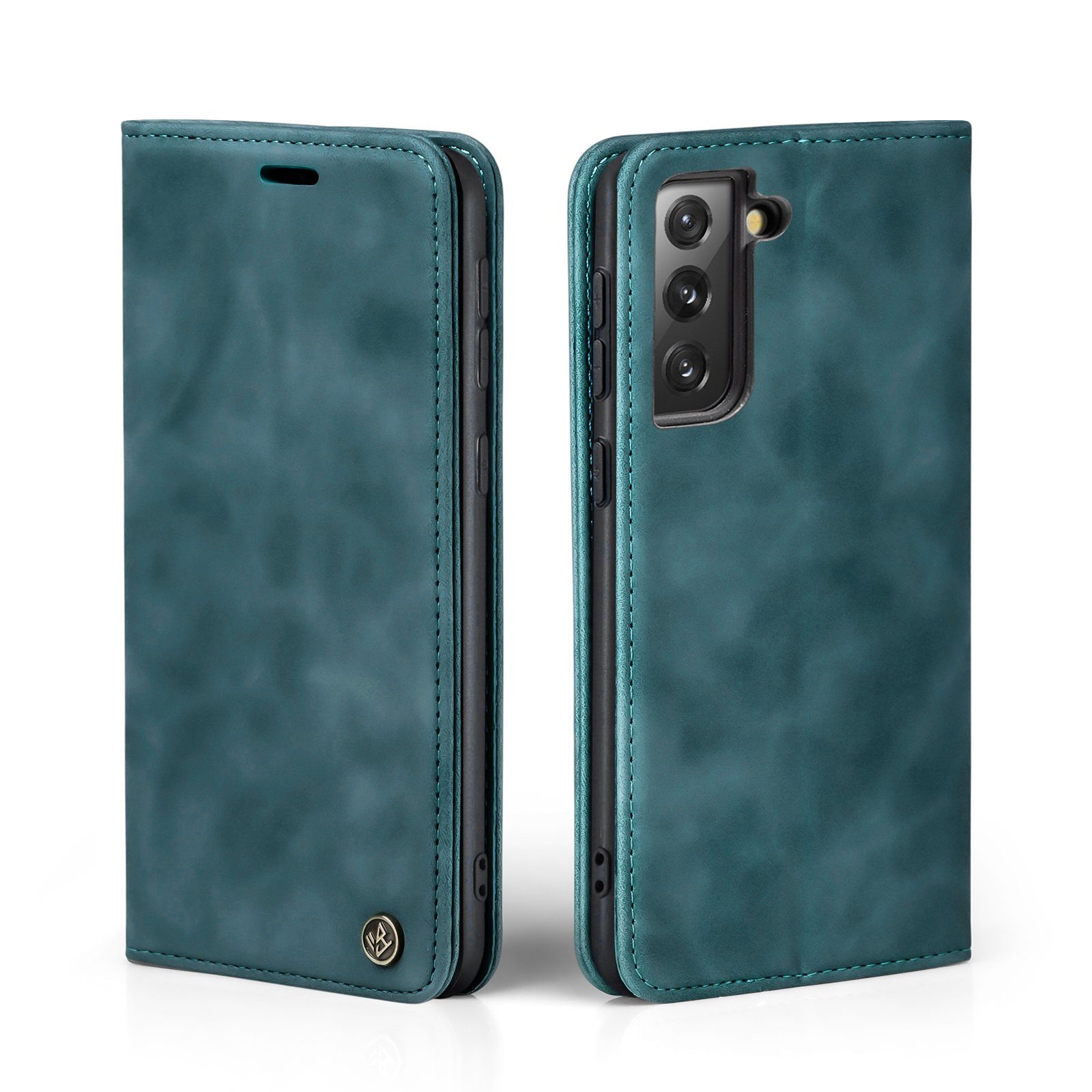 Tec-Expert Handyhülle Tasche Hülle für Samsung Galaxy S21 FE 4G/5G 6.4 Zoll, 6.4, Cover Klapphülle Case mit Kartenfach Fliphülle aufstellbar