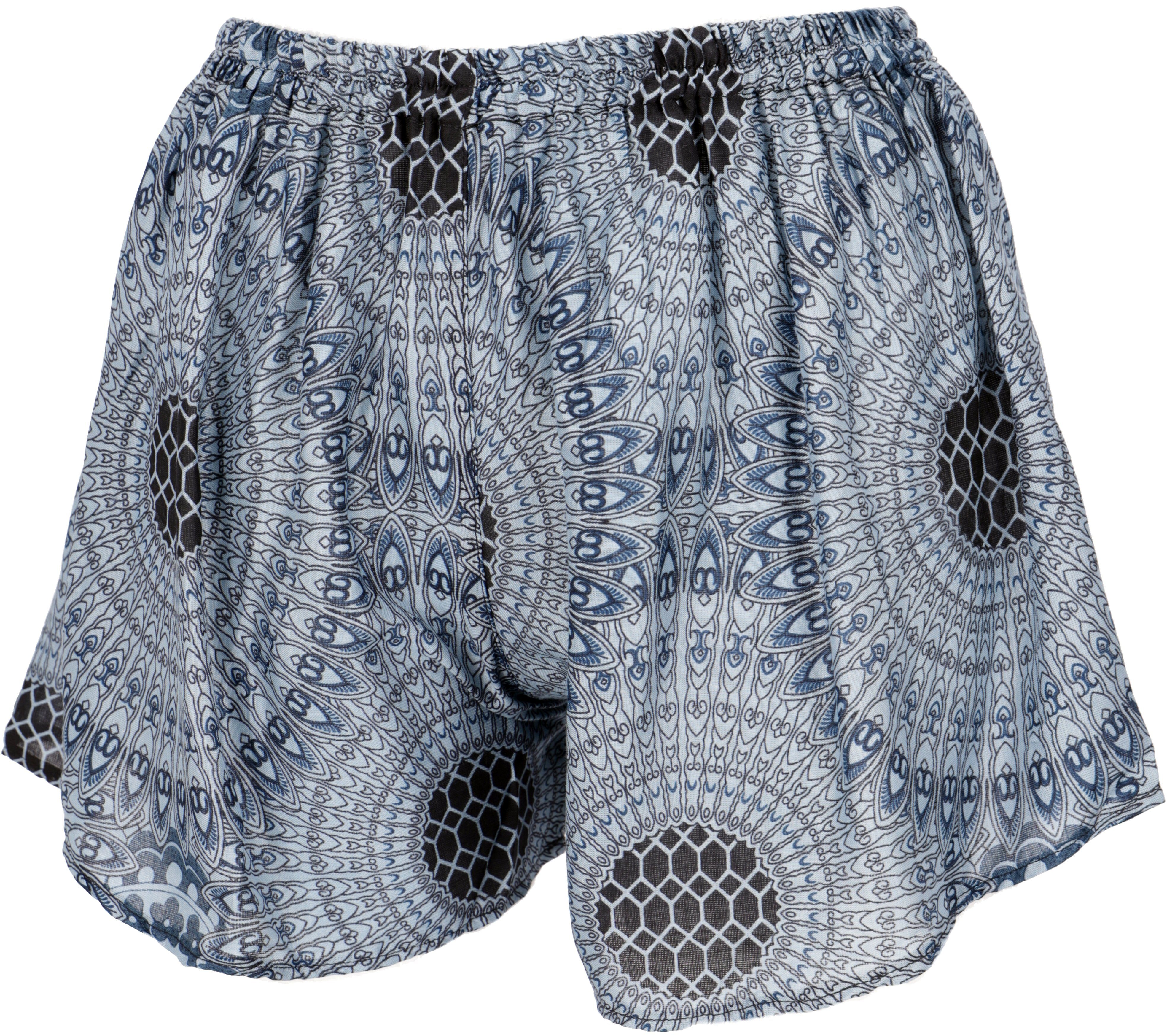 Guru-Shop Hose & Shorts Leichte Pantys, Print Shorts - taubenblau alternative Bekleidung