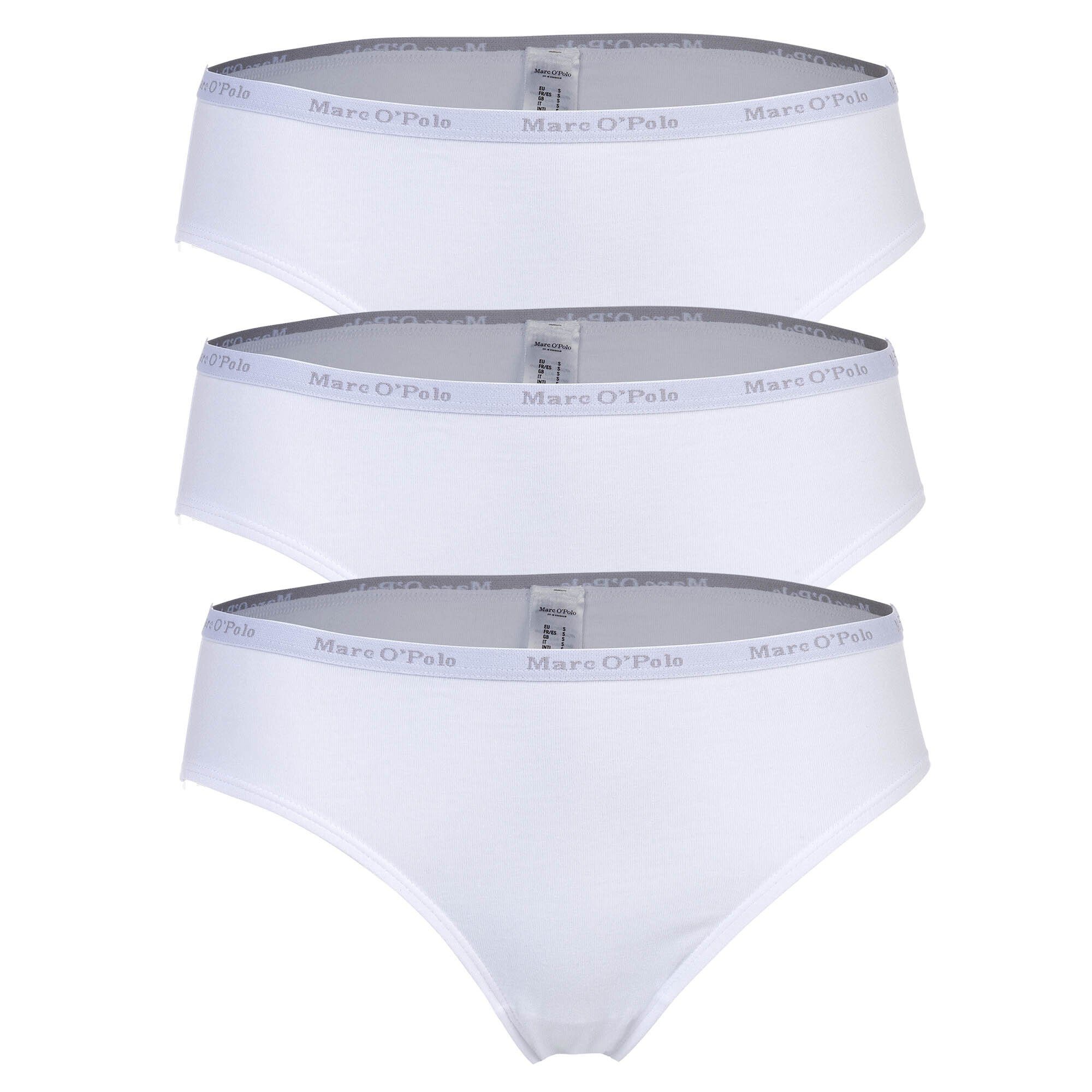 [Super-Sonderpreis] Marc O'Polo Slip Slips, 3er Slip, - Briefs, Pack Cotton Weiß Damen