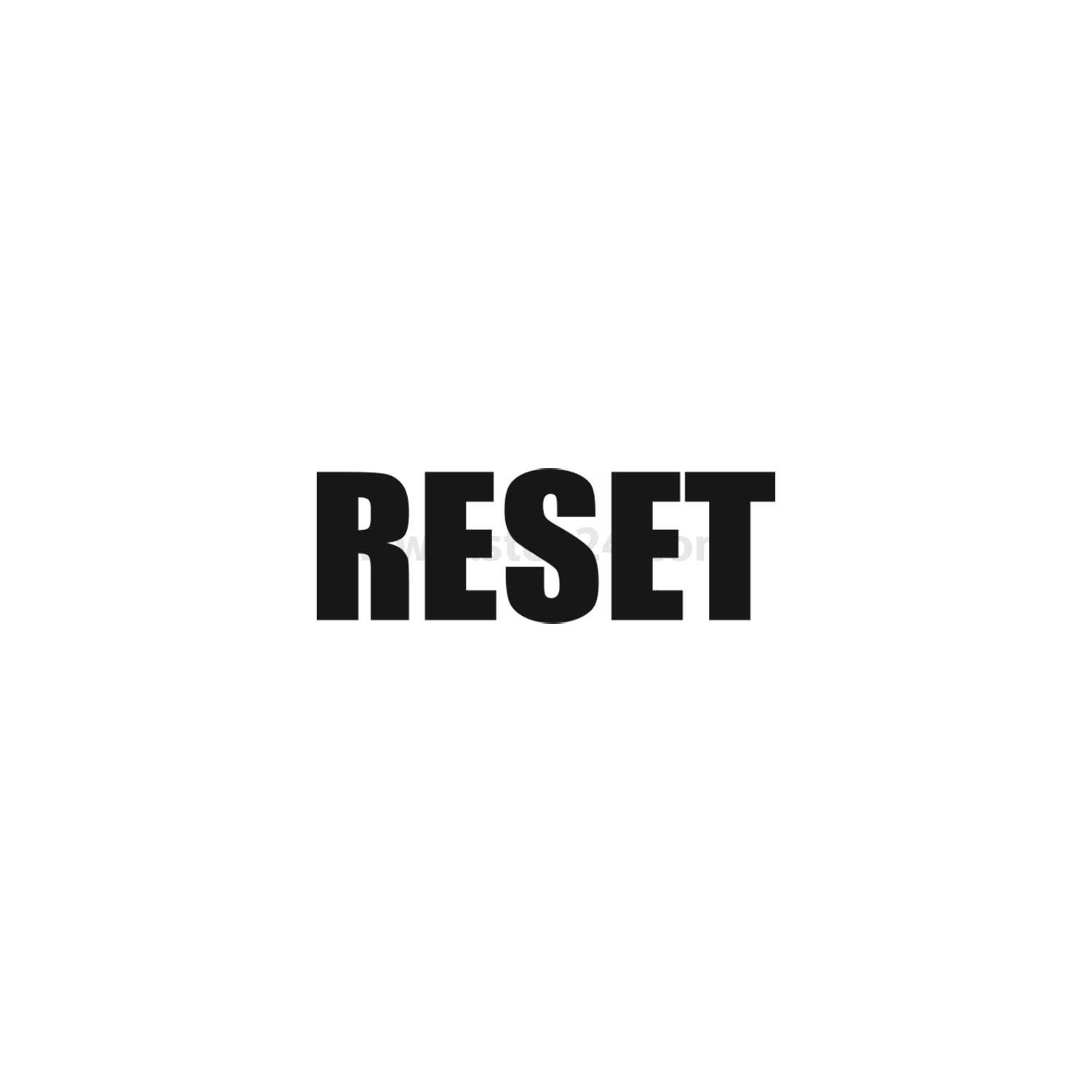 Schlegel Schalter Titel:Bezeichnungsschild Bezeichnung in englisch RESET weiß