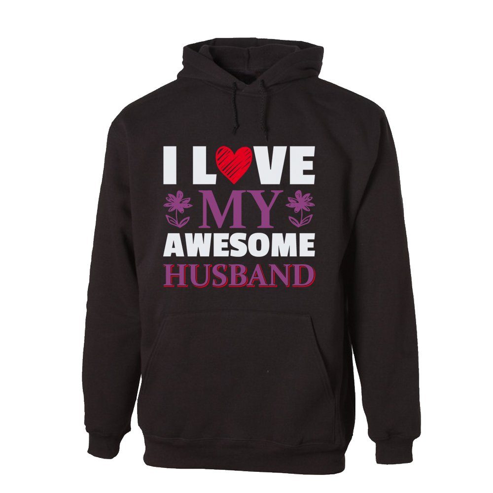 G-graphics Hoodie I love my awesome husband Unisex mit trendigem Frontprint mit Spruch zum Valentinstag