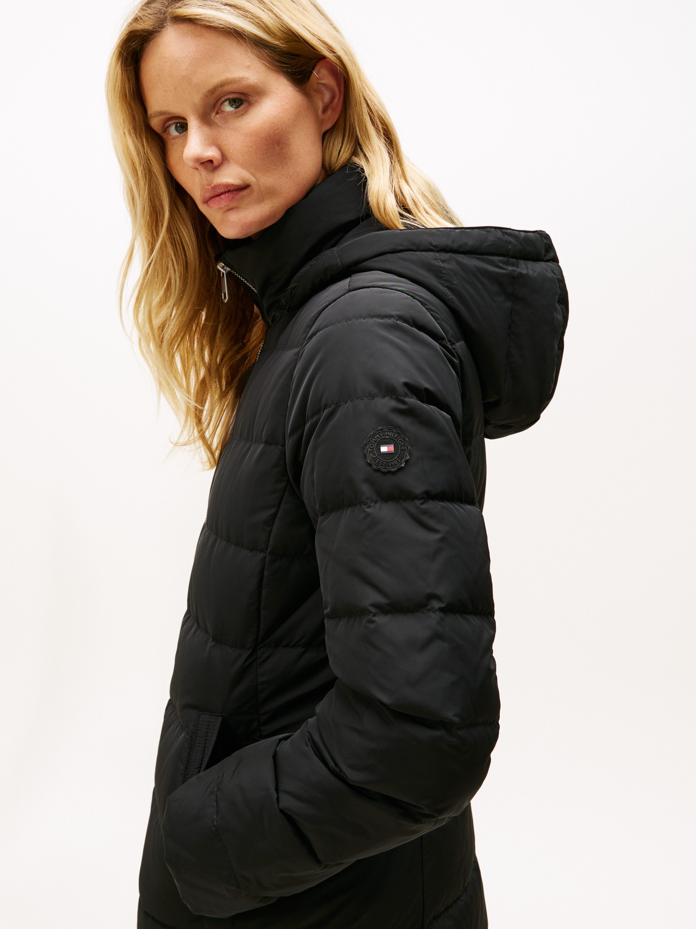 Tommy Hilfiger Steppmantel MW DOWN SLIM COAT WITH FUR mit Fellimitat günstig online kaufen