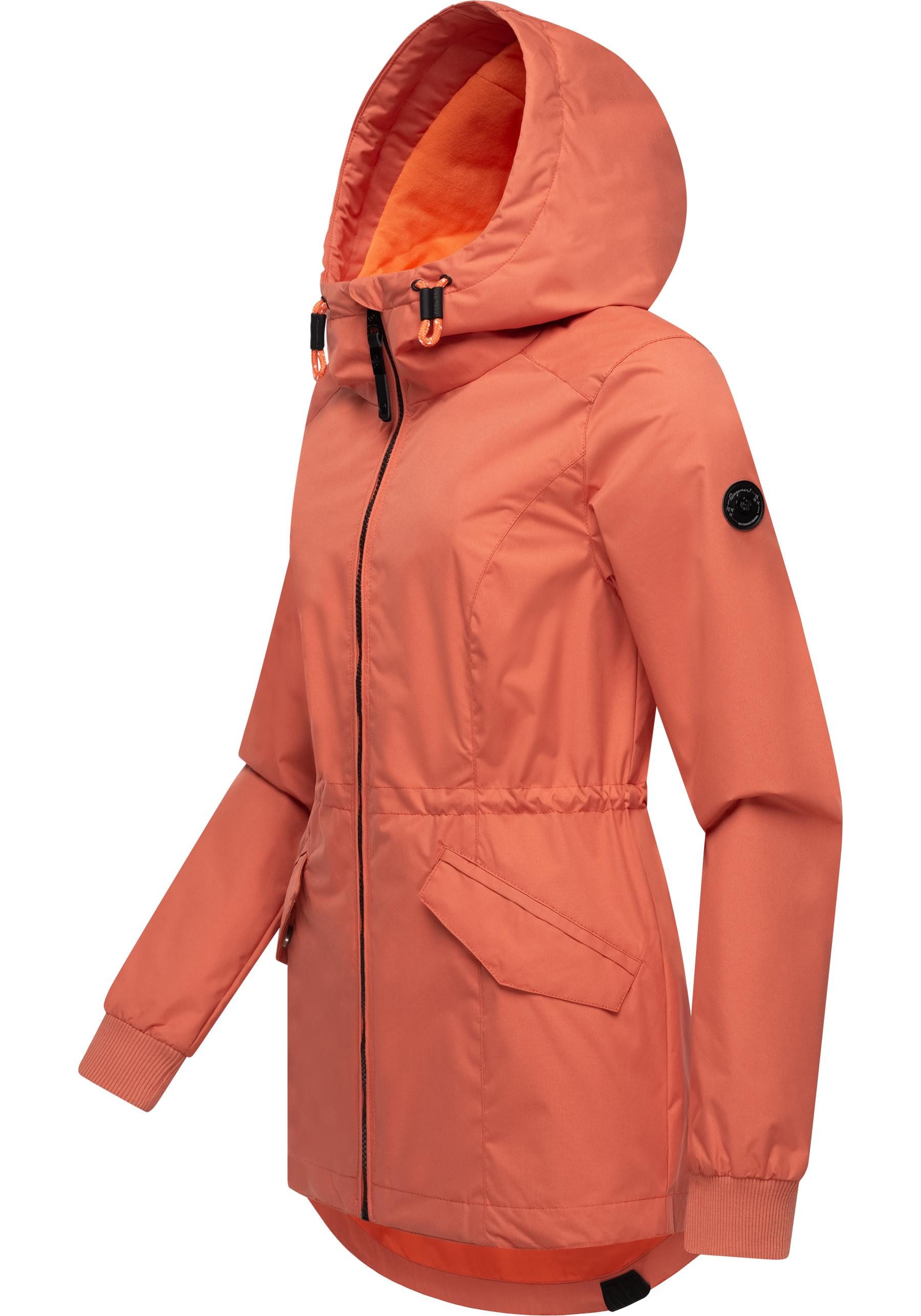 Ragwear Outdoorjacke Dowey A Wasser- und winddichte Damen Jacke mit Taillenzugband