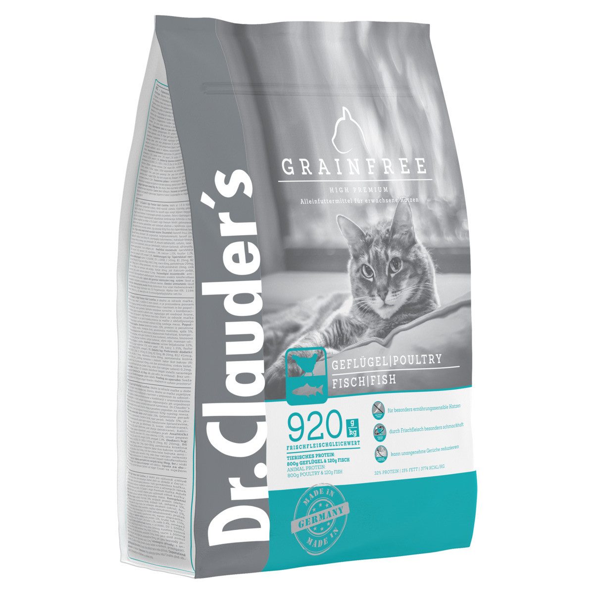Dr. Clauder's High Premium Adult Grainfree 400 g, Trockenfutter für: Katze