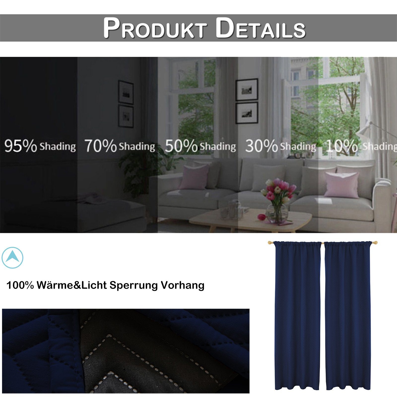 Qelus Gardine Thermovorhang Kälteschutz,Kälteschutzvorhang Wärmeschutzvorha günstig online kaufen
