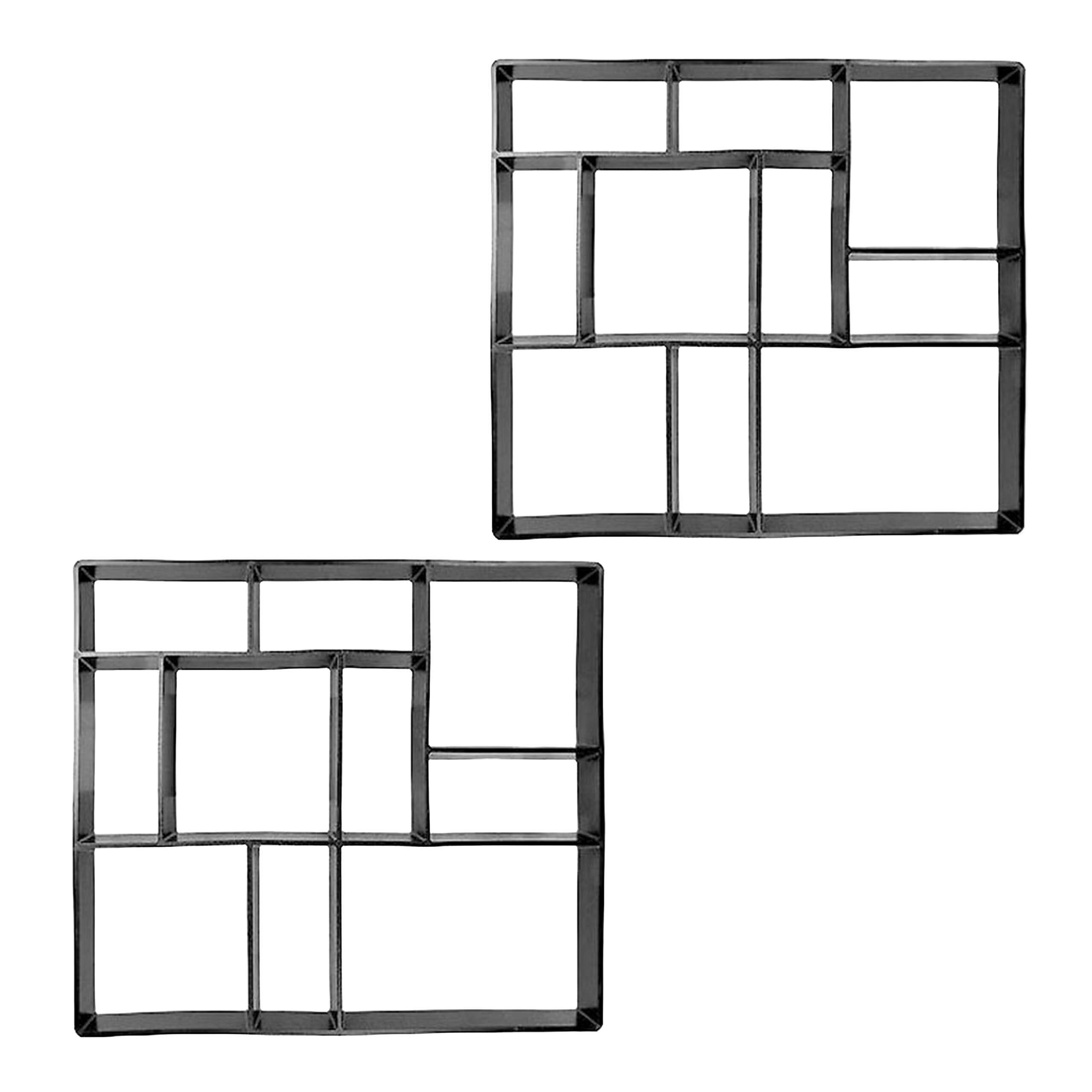 relaxdays Leichtbeton-Bauplatte Pflasterform 2er Set 40 x 45 cm, (2-St)