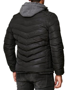 Reslad Winterjacke Herren-Jacke Winterjacke Stepp-Jacke Kapuzenjacke mit abnehmbarem warme gesteppte Jacke mit Kapuze