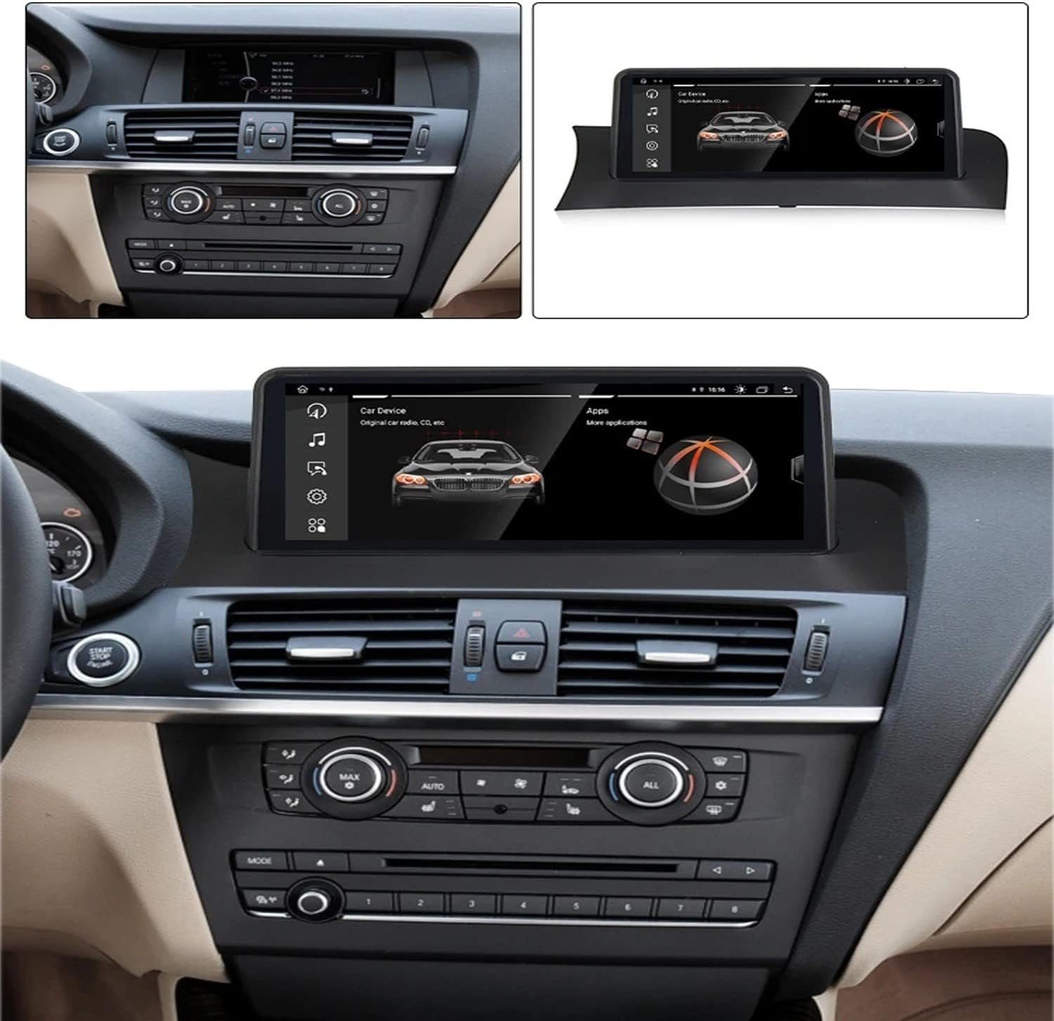 GABITECH Für 10.25'' X4 F26 Autoradio X3 Apple BMW Android 13 Einbau-Navigationsgerät Carplay F25