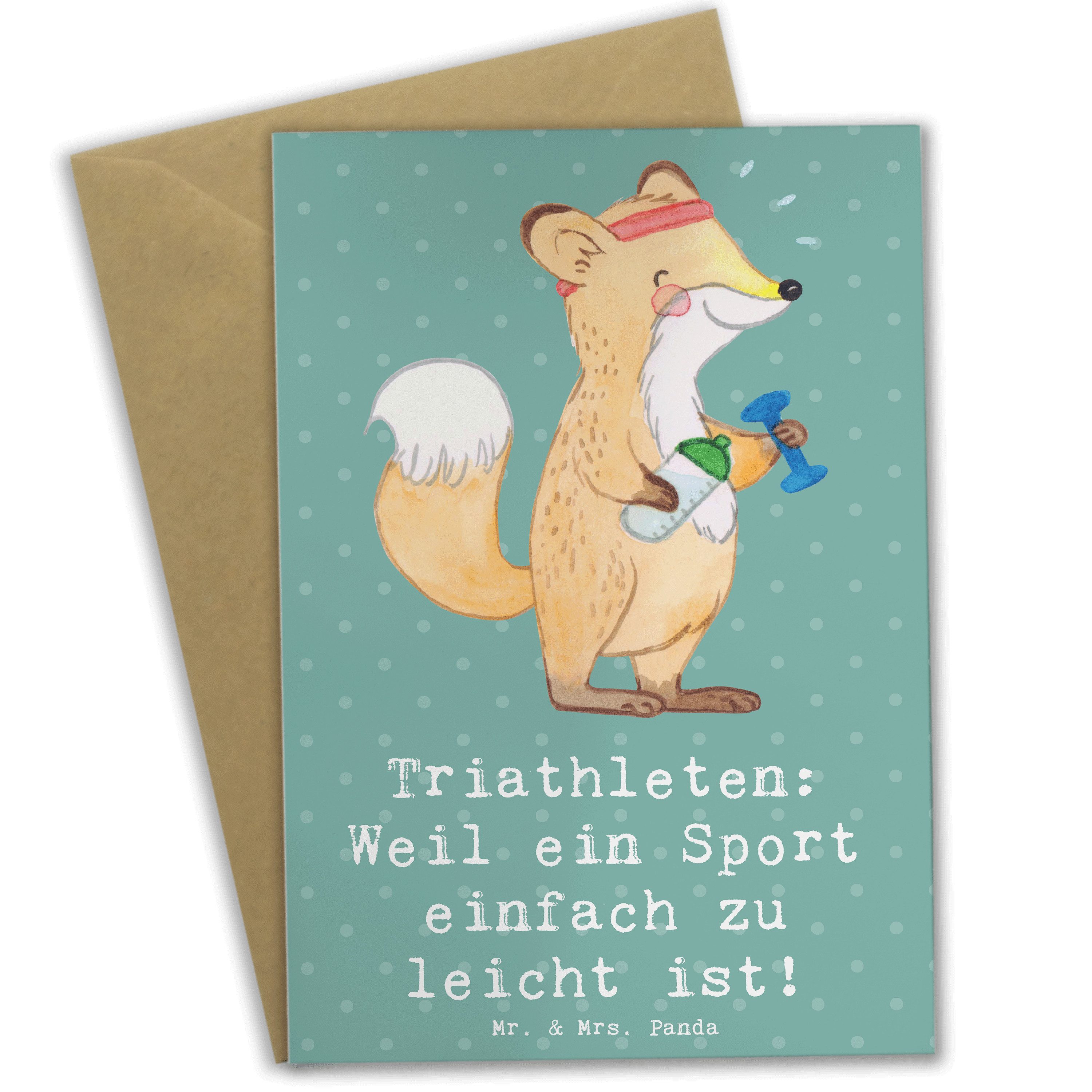Grußkarte Triathlon Helden - Meeresbrise - Geschenk, Begeisterung, Durchhalteve
