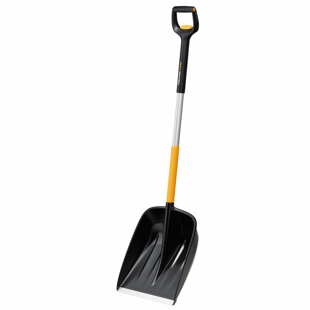 Fiskars Schaufel X-Series Teleskop-Schneeschaufel, verstärkte Metallkante