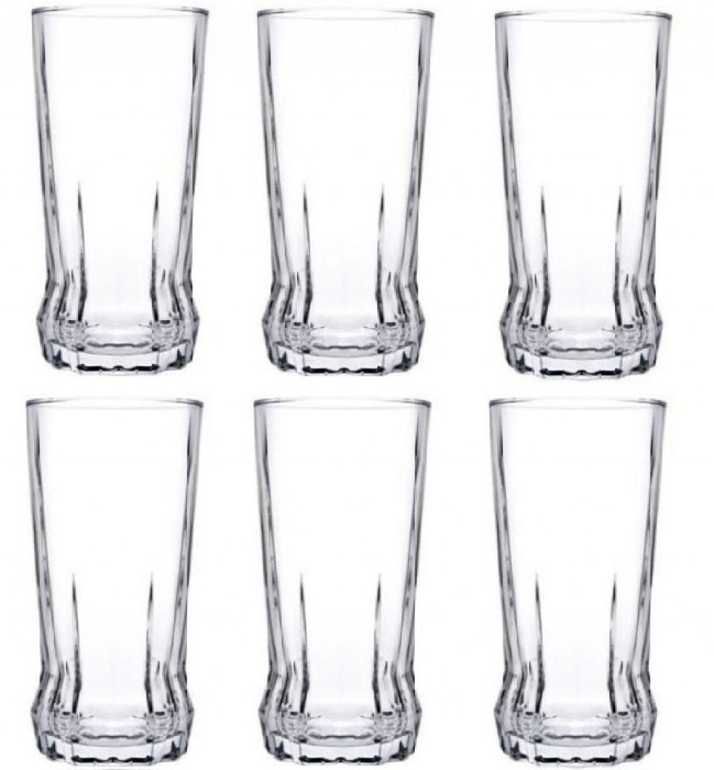 Gläser-Set Pasabahce Gaia Set von 6 Gläser für Erfrischungsgetränk Glas Trinkgläs