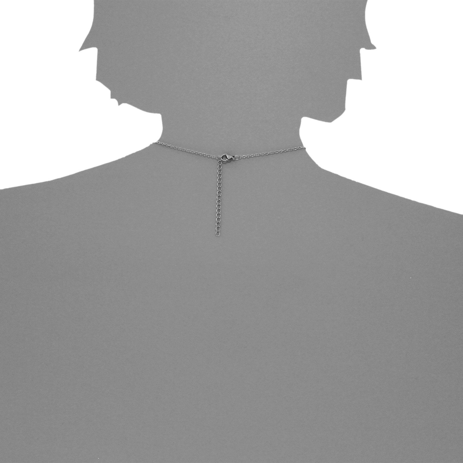 OSTSEE-SCHMUCK Kette mit Anhänger - Windflüchter 30 mm - Edelstahl - ohne Stein (2-tlg) – Bild 4 von 5