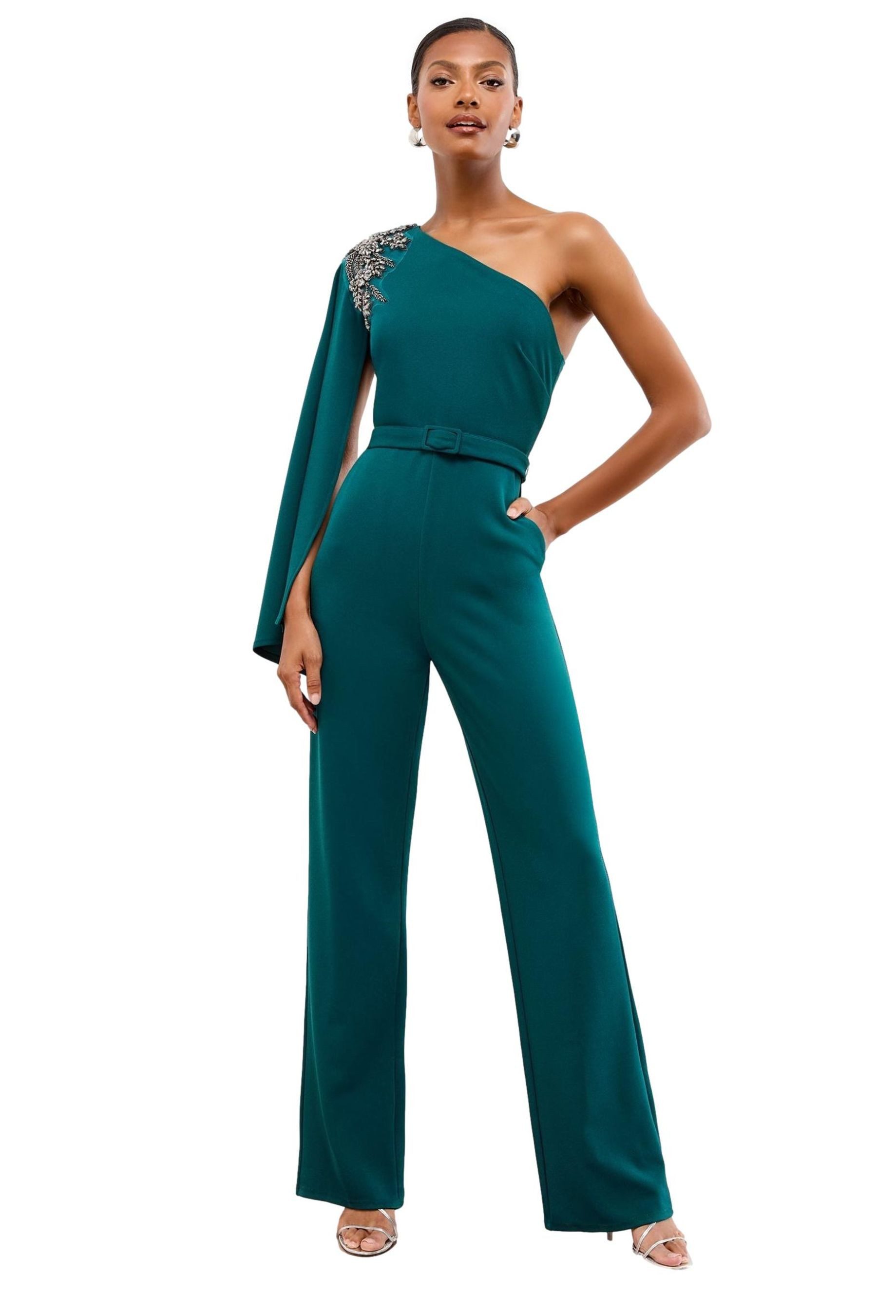 LIPSY Jumpsuit Lipsy Jumpsuit mit One-Shoulder-Design, Regular (1-tlg)