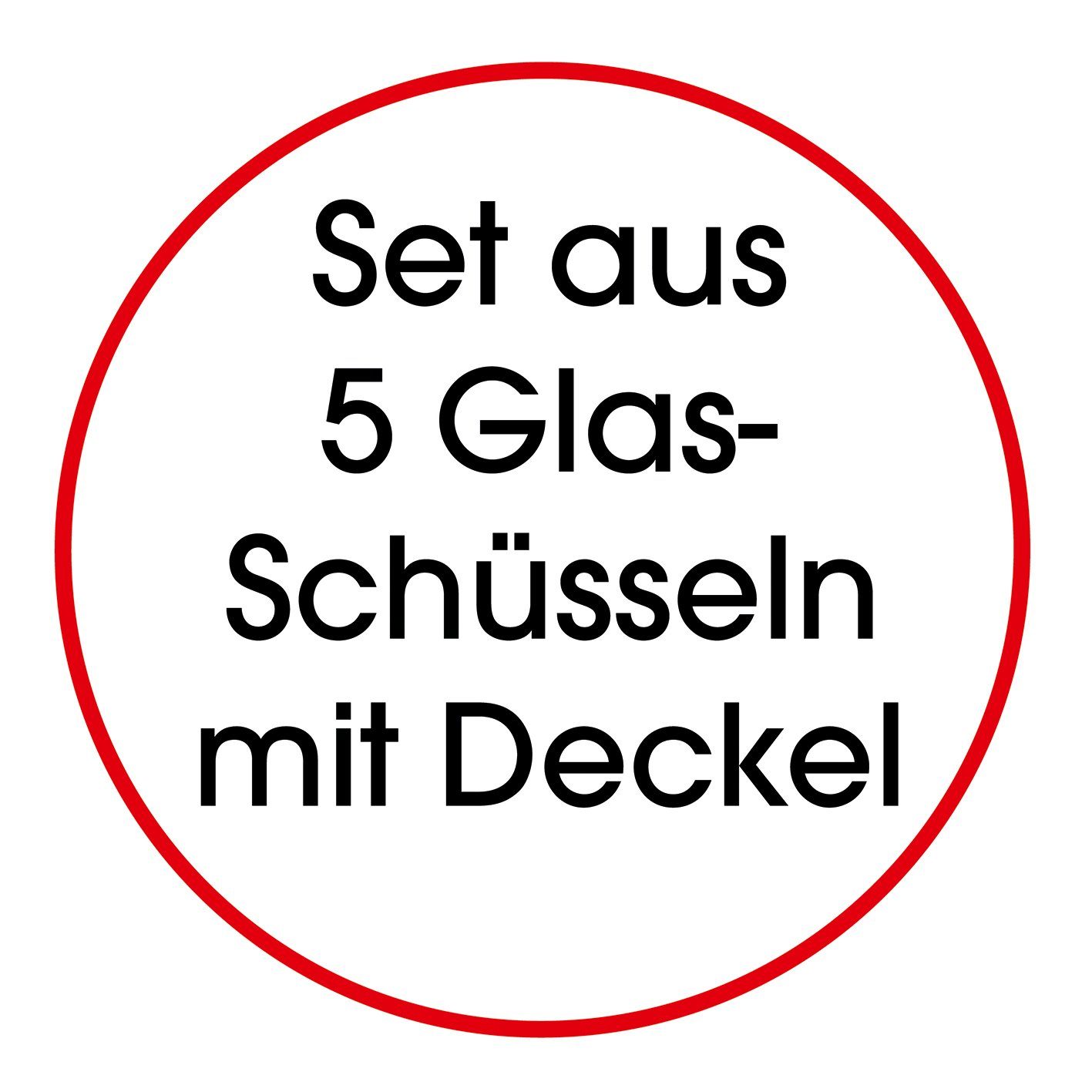 Lunchbox Deckel GOURMETmaxx stapelbar schwarz, Brotdosen, mit Glas 10-tlg), Set, Frischhaltedosen (5er Glas, Aufbewahrungsschüssel