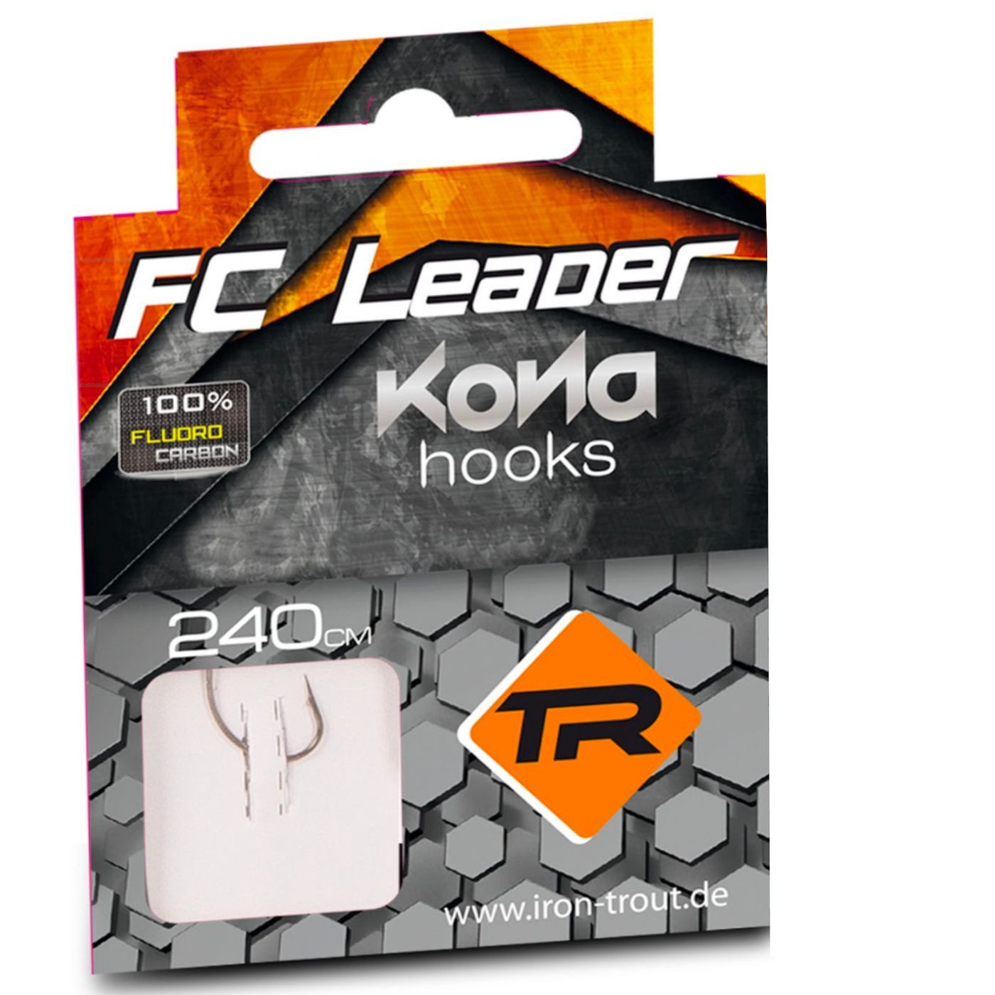 Forellenhaken Iron Trout FC Leader D10601 Fine - 6 gebundene Angelhaken