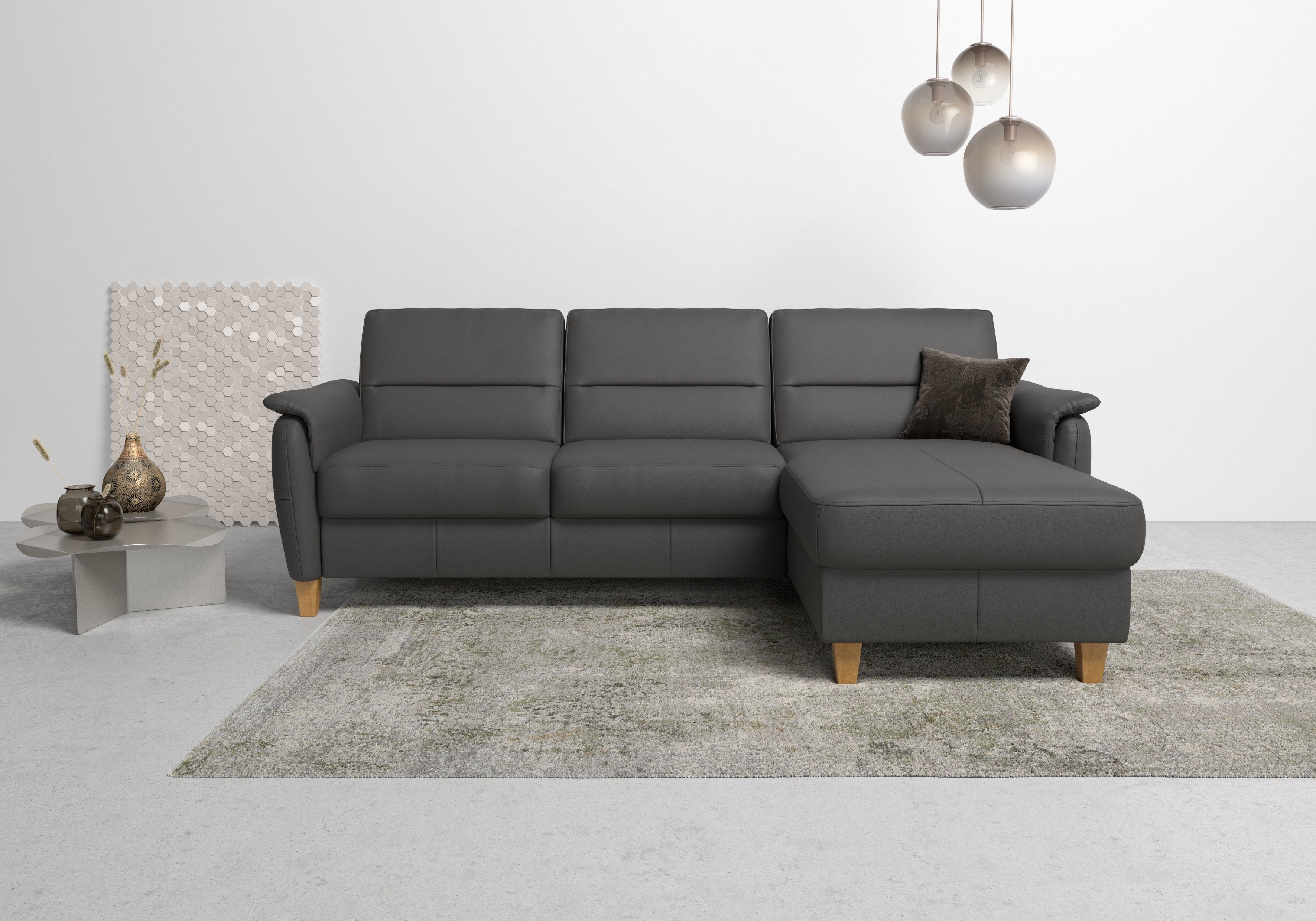 Home affaire Ecksofa Palmera L-Form, Federkern, günstig online kaufen