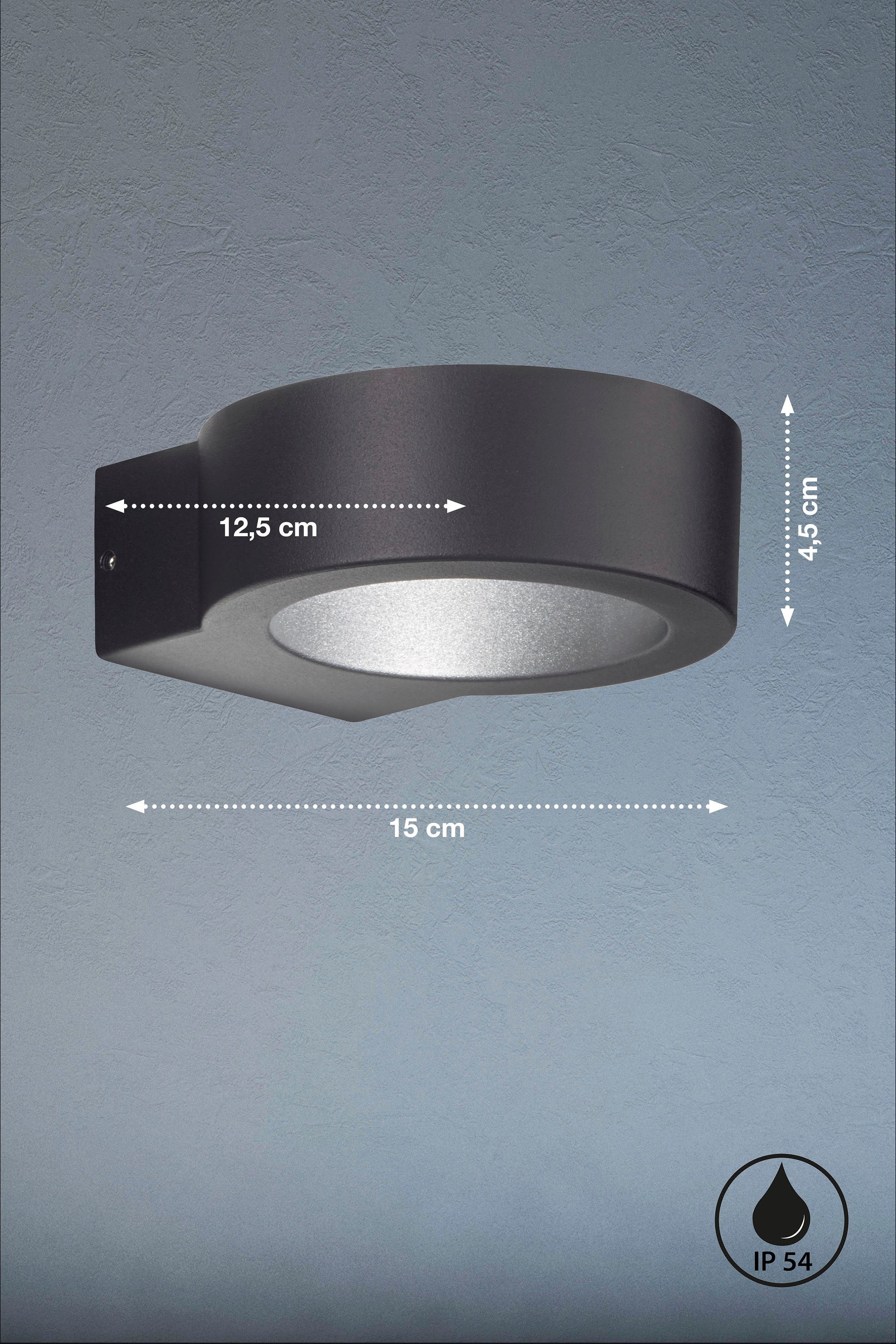 FISCHER & HONSEL LED Außen-Wandleuchte fest LED Torres, integriert, Warmweiß