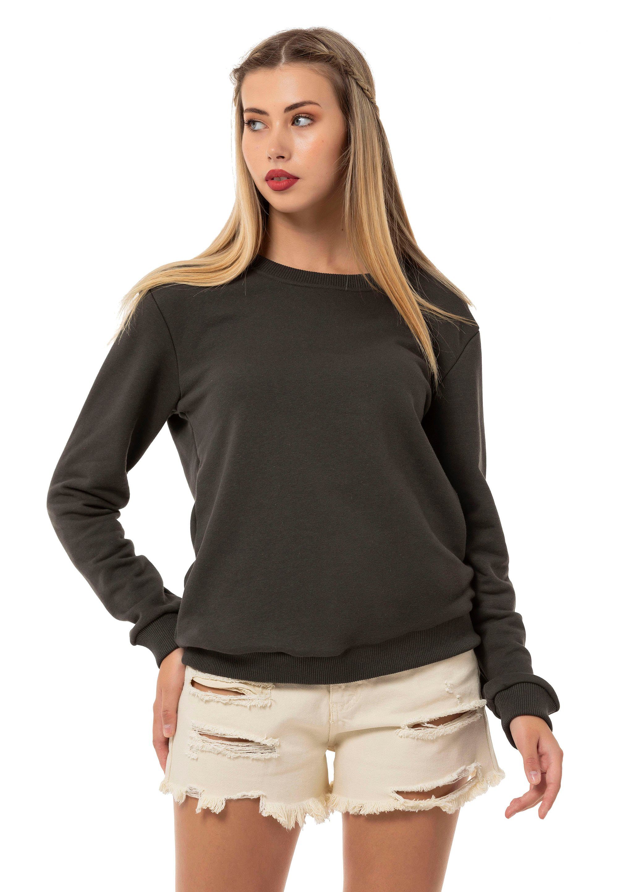 RedBridge Sweatshirt Rundhals Qualität Premium Khaki Pullover
