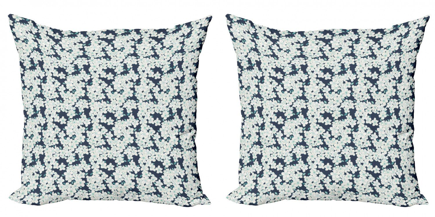 Kissenbezüge Modern Accent Doppelseitiger Digitaldruck, Abakuhaus (2 Stück), Blume Cartoonish Blumenmotiv