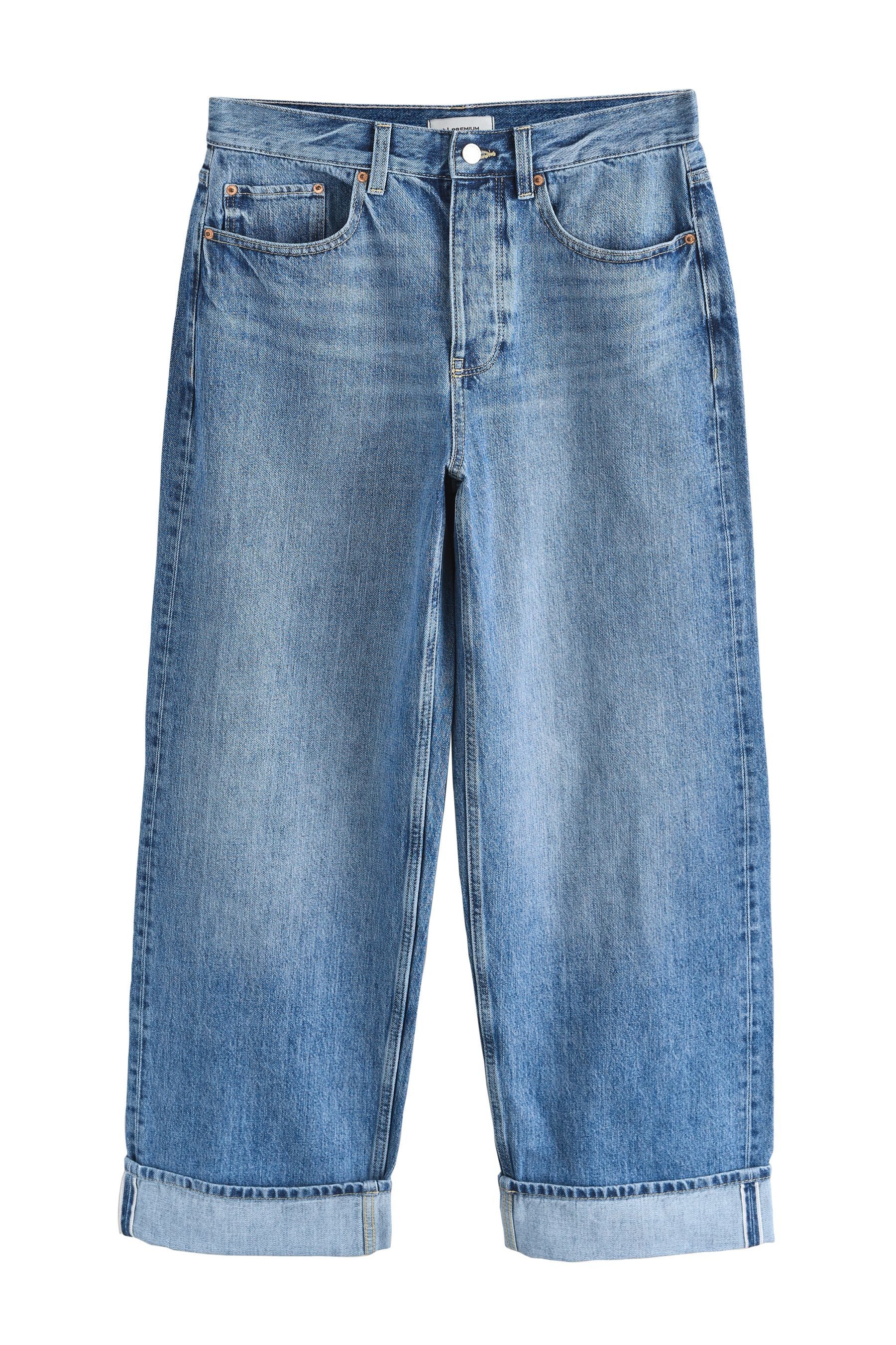 Boyfriend-Jeans N. Premium Boyfriend-Selvedge-Jeans mit Umschlag