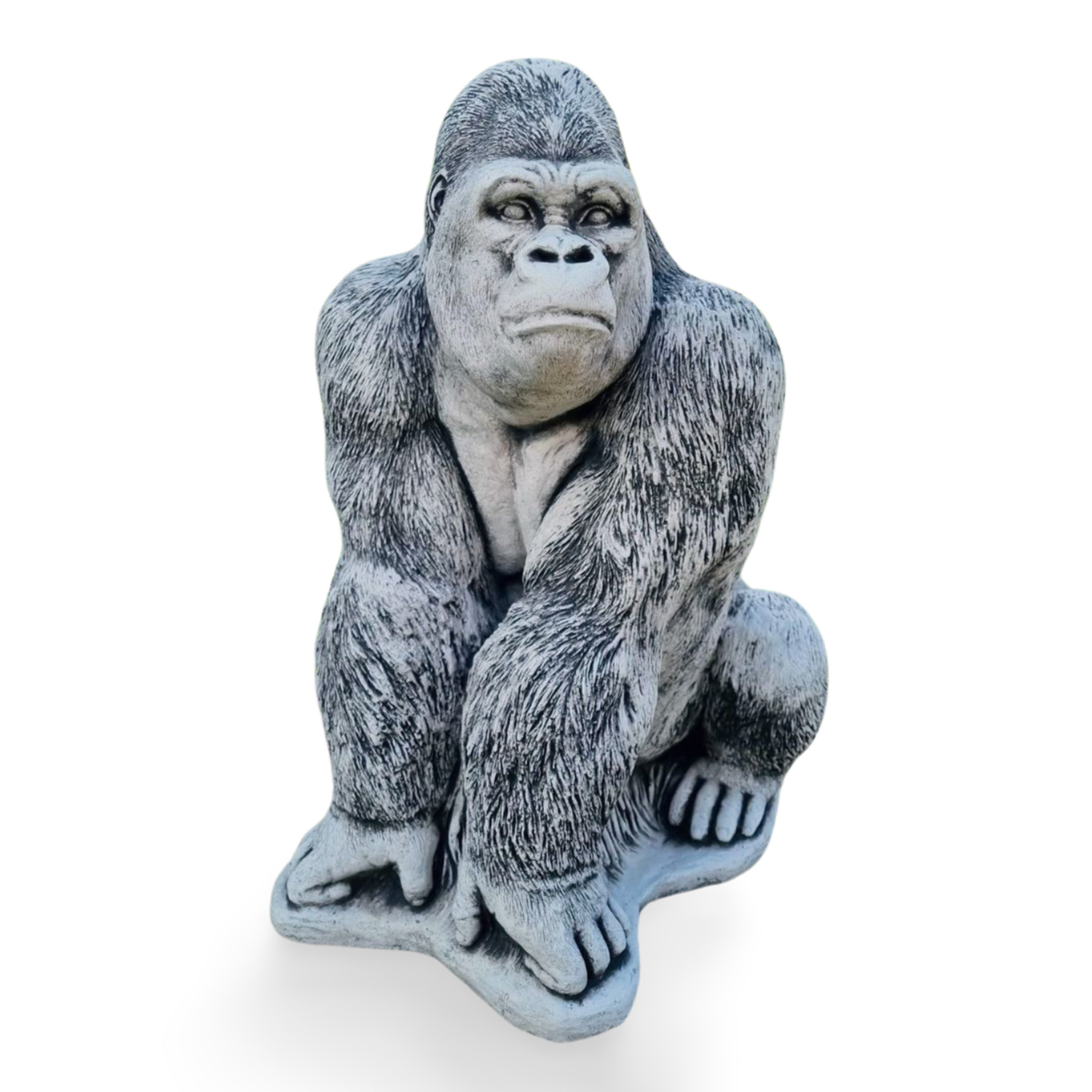 gartendekoparadies.de Gartenfigur Affe Gorilla Statue, Steinfigur, H. 55 cm, 62 kg, Frostsicher